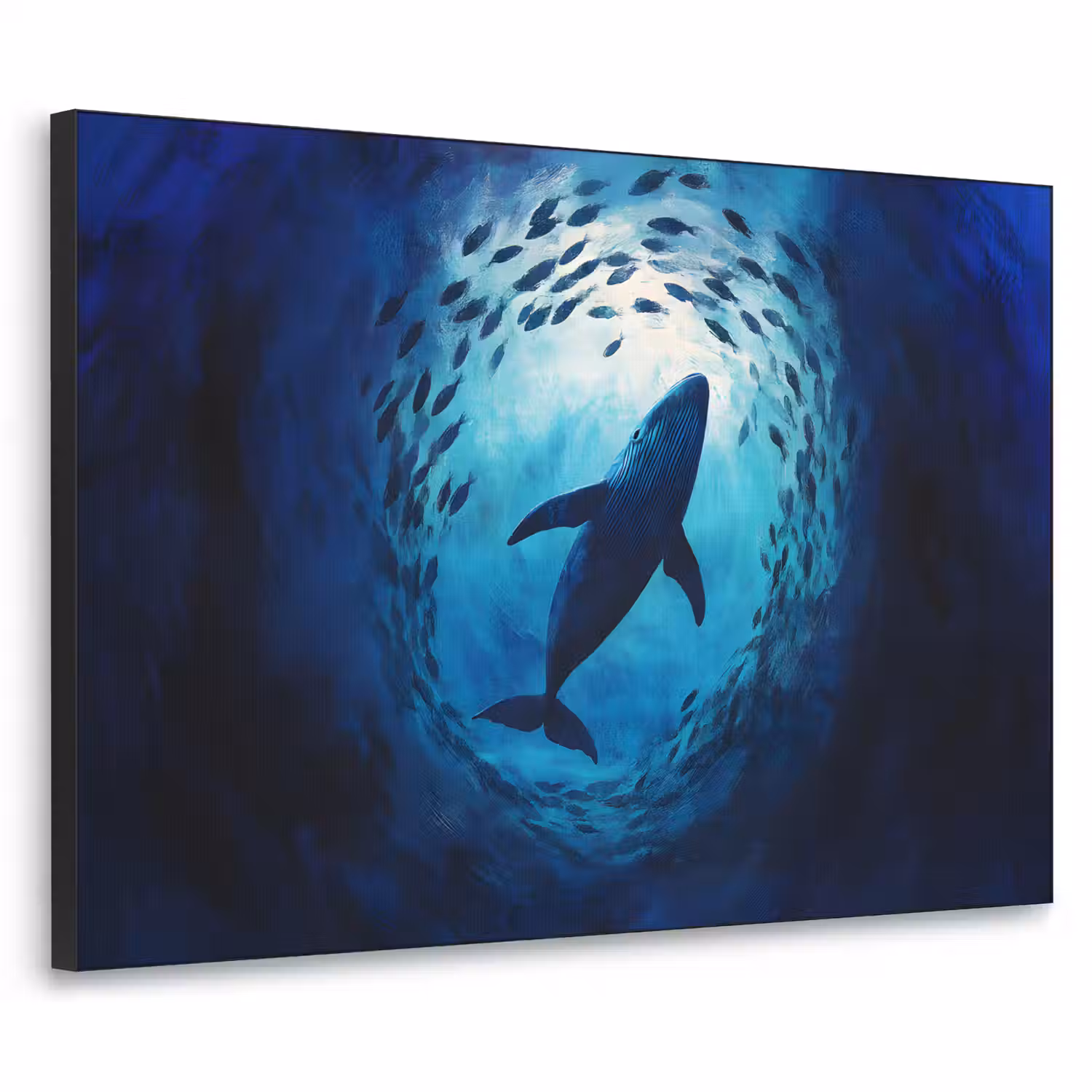 Walvis - Vissen - Donkerblauw Textielframe - compleet frame klein -3d