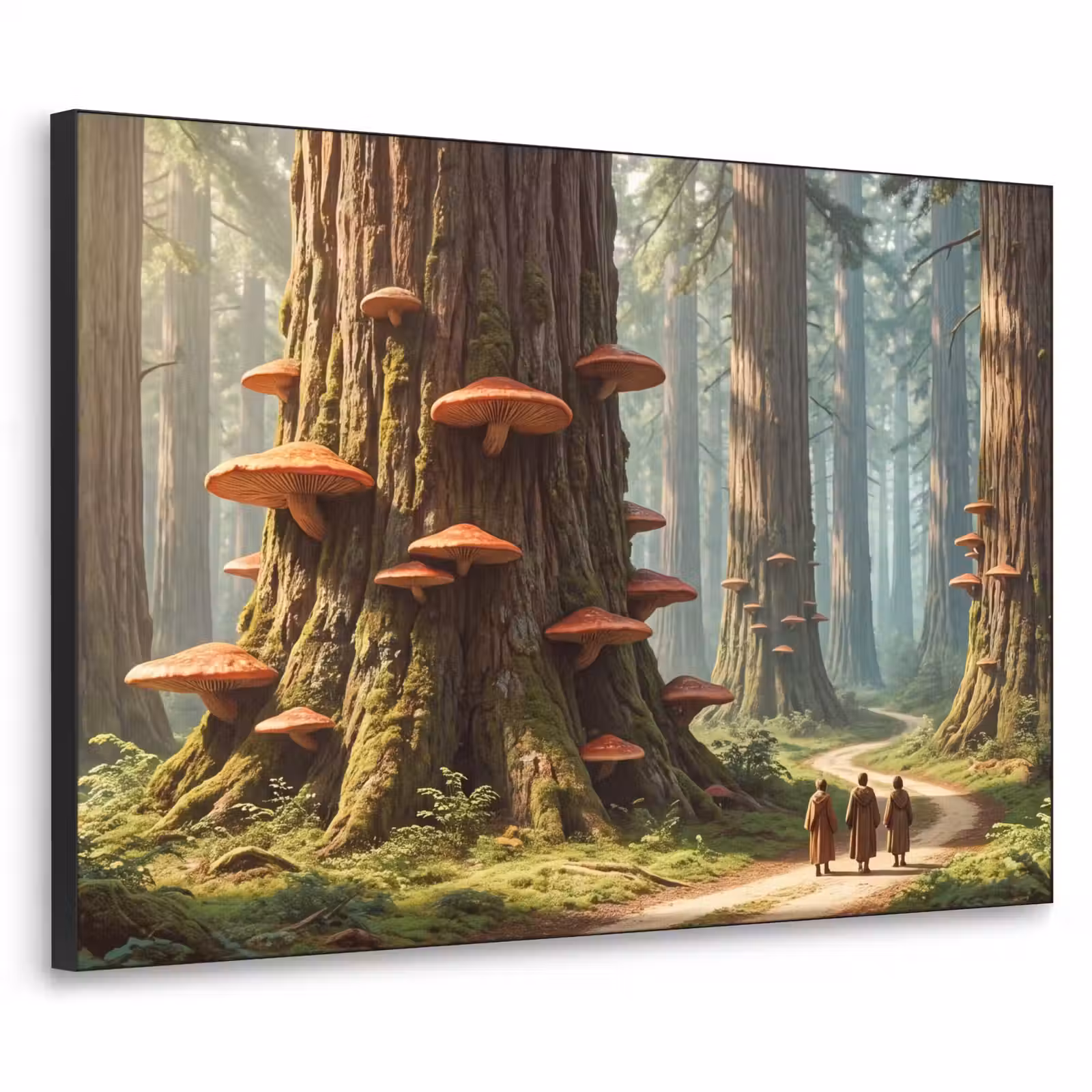 Art Frame - Wald – Bäume – Natur - Bos - Bomen - Natuur Textielframe zwart klein