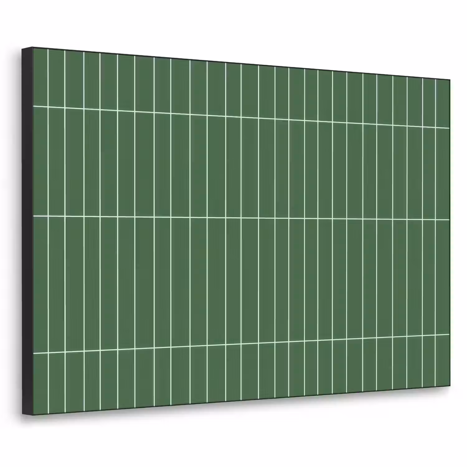 Wandtegel - Verticaal - Donkergroen Textielframe zwart klein 947 -3d