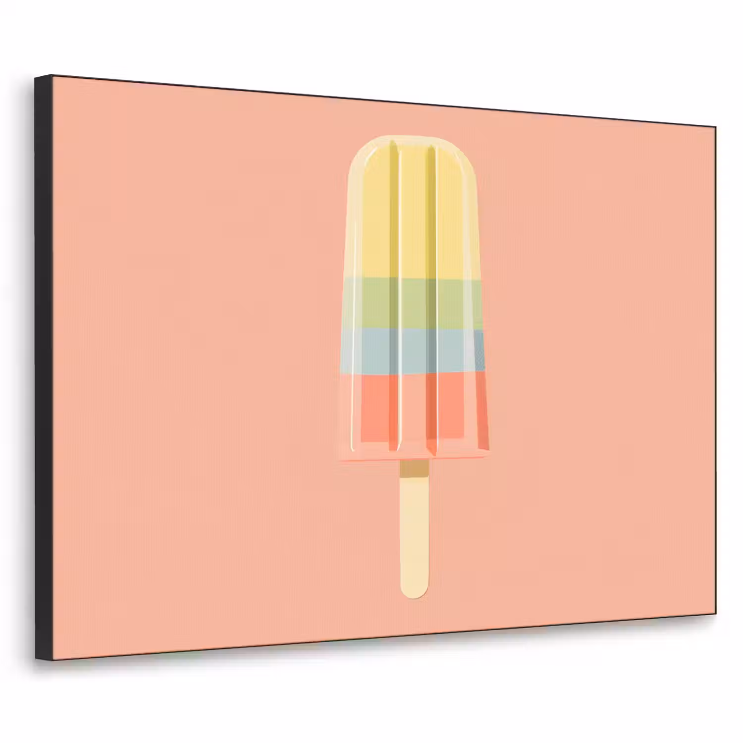 Waterijsje - Pasteltinten - Minimalistisch Textielframe - compleet frame klein -3d