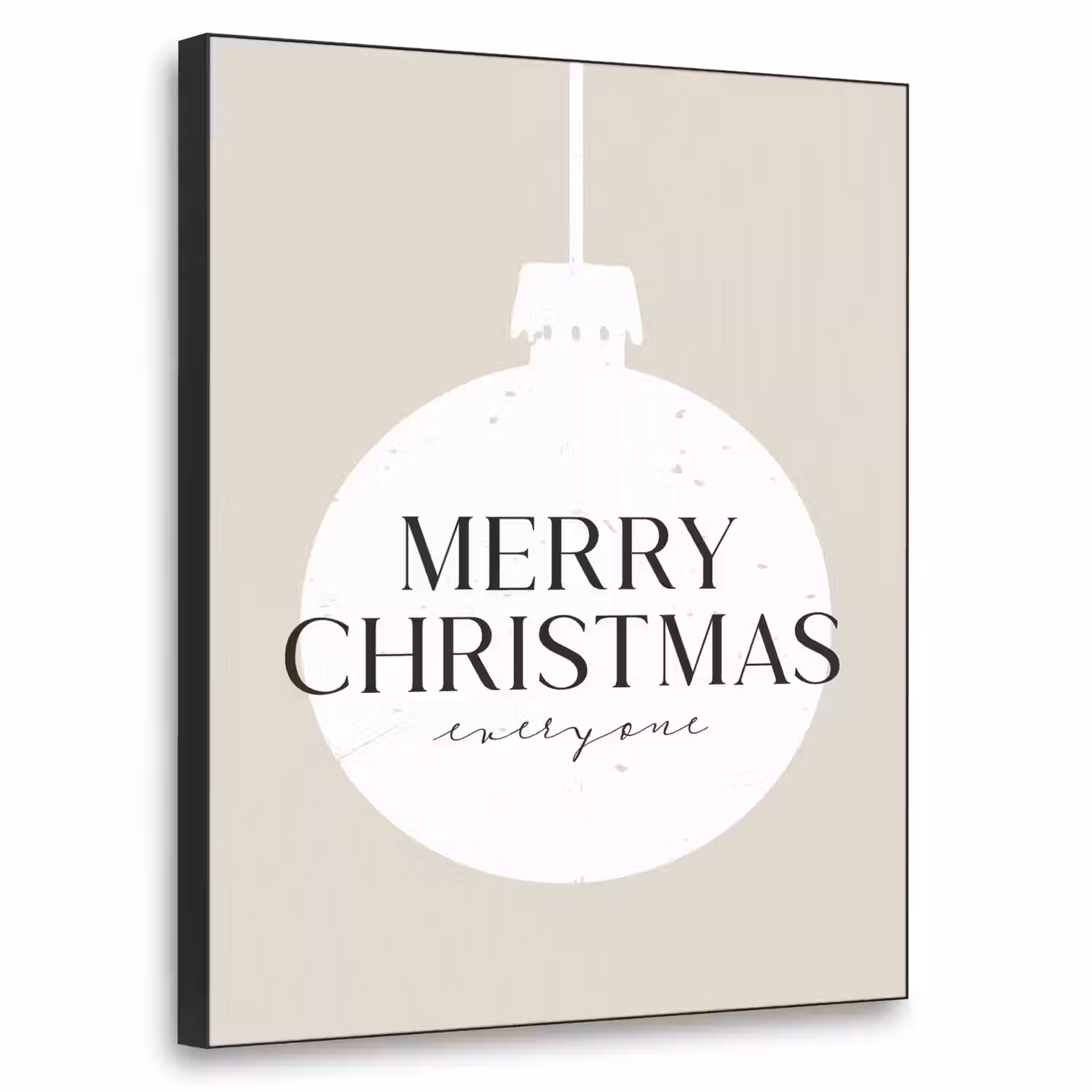 Christmas - Kerstballen - Japandi - Witte kerstballen Textielframe - compleet frame klein -3d