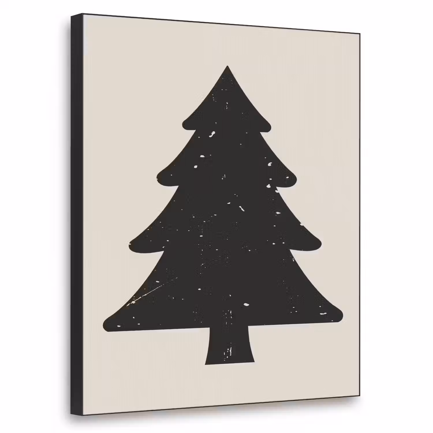 Kerstboom - Zwarte kerstboom - Boom - Japandi Textielframe - compleet frame klein -3d