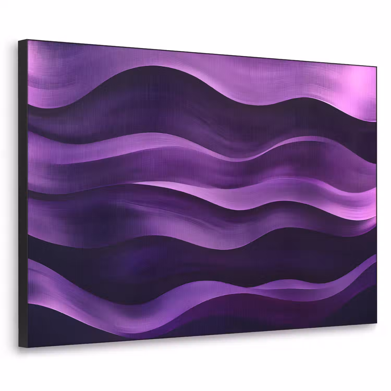 Golven - Abstract - Paars Textielframe - compleet frame klein -3d