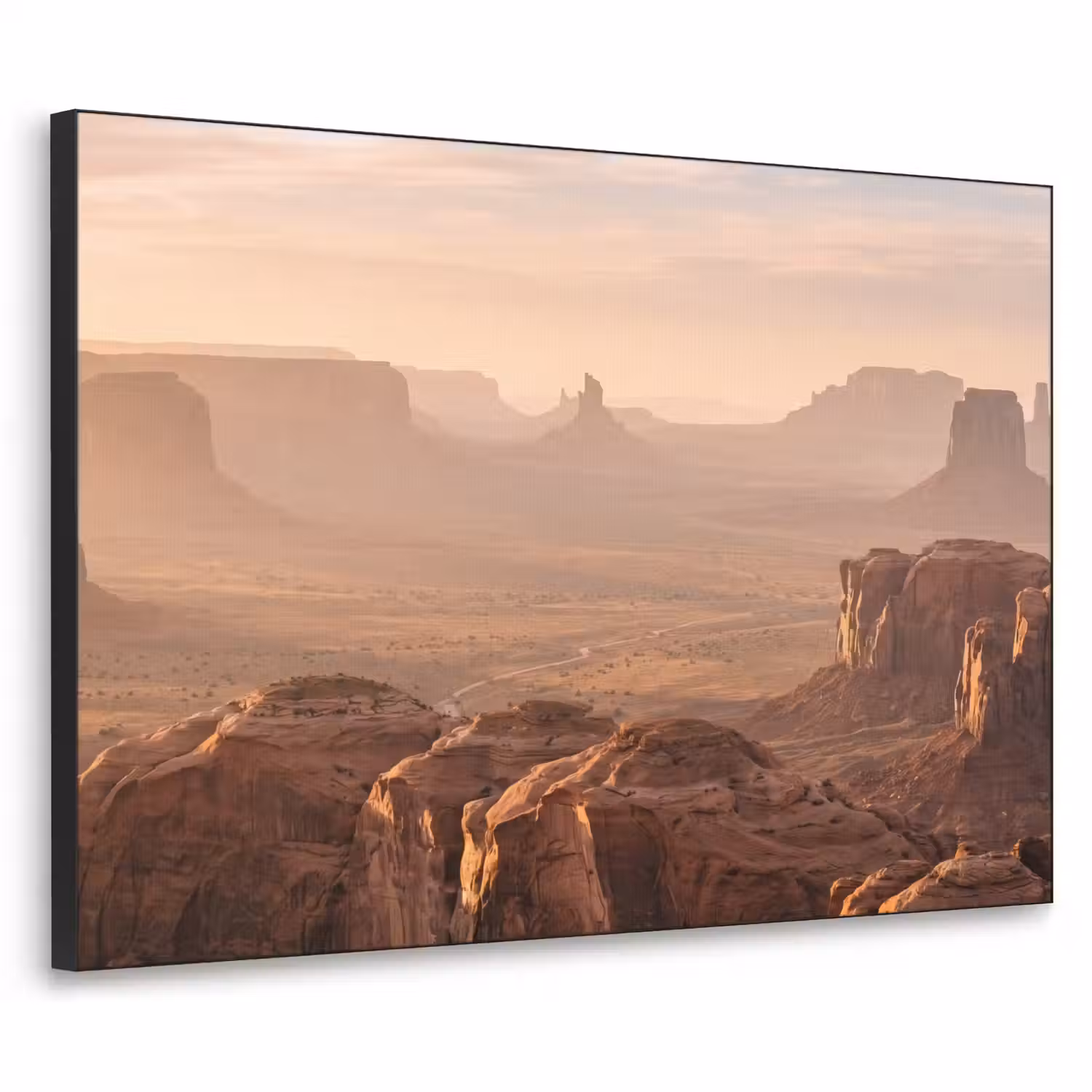 Woestijn - Landschap - Natuur Textielframe zwart klein -3d