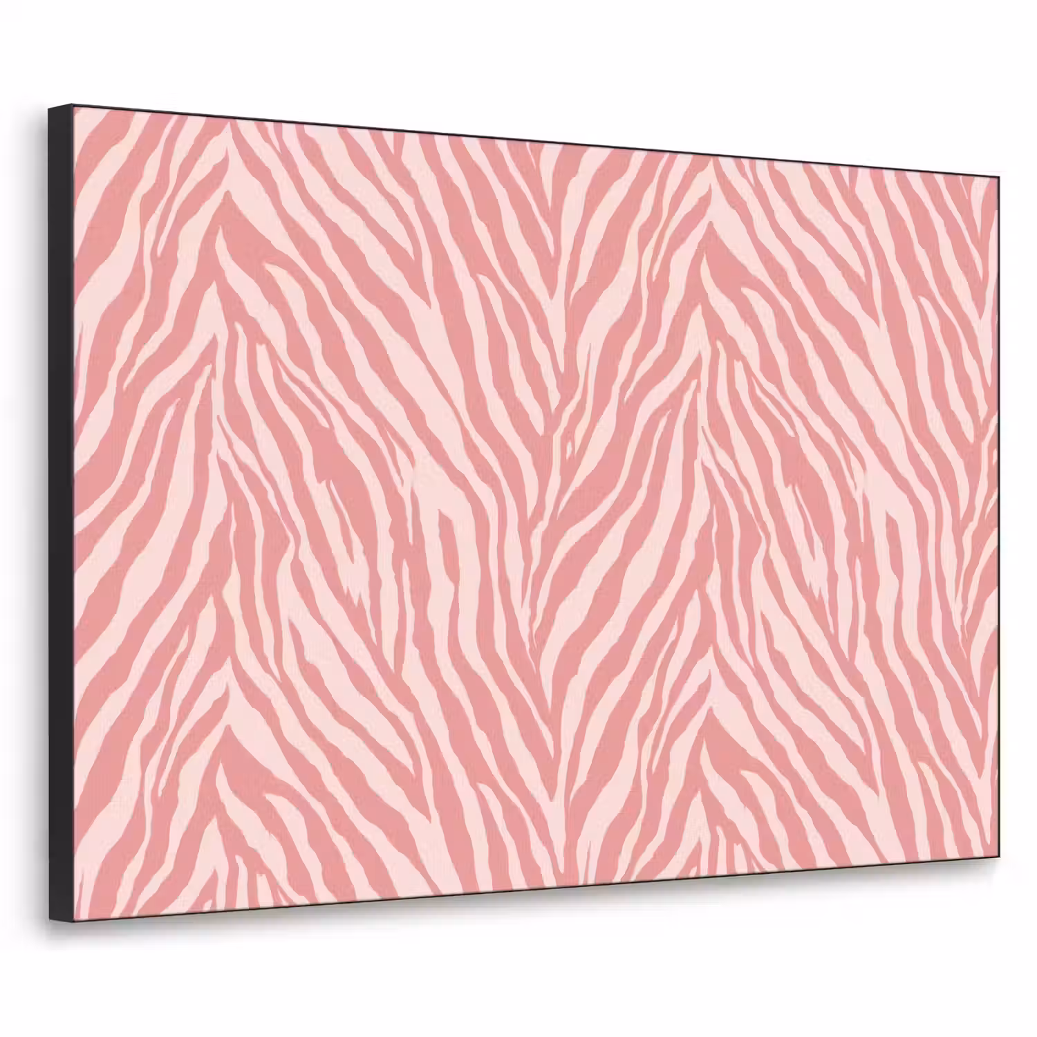 Zebra - Print - Roze Textielframe zwart klein 947 -3d