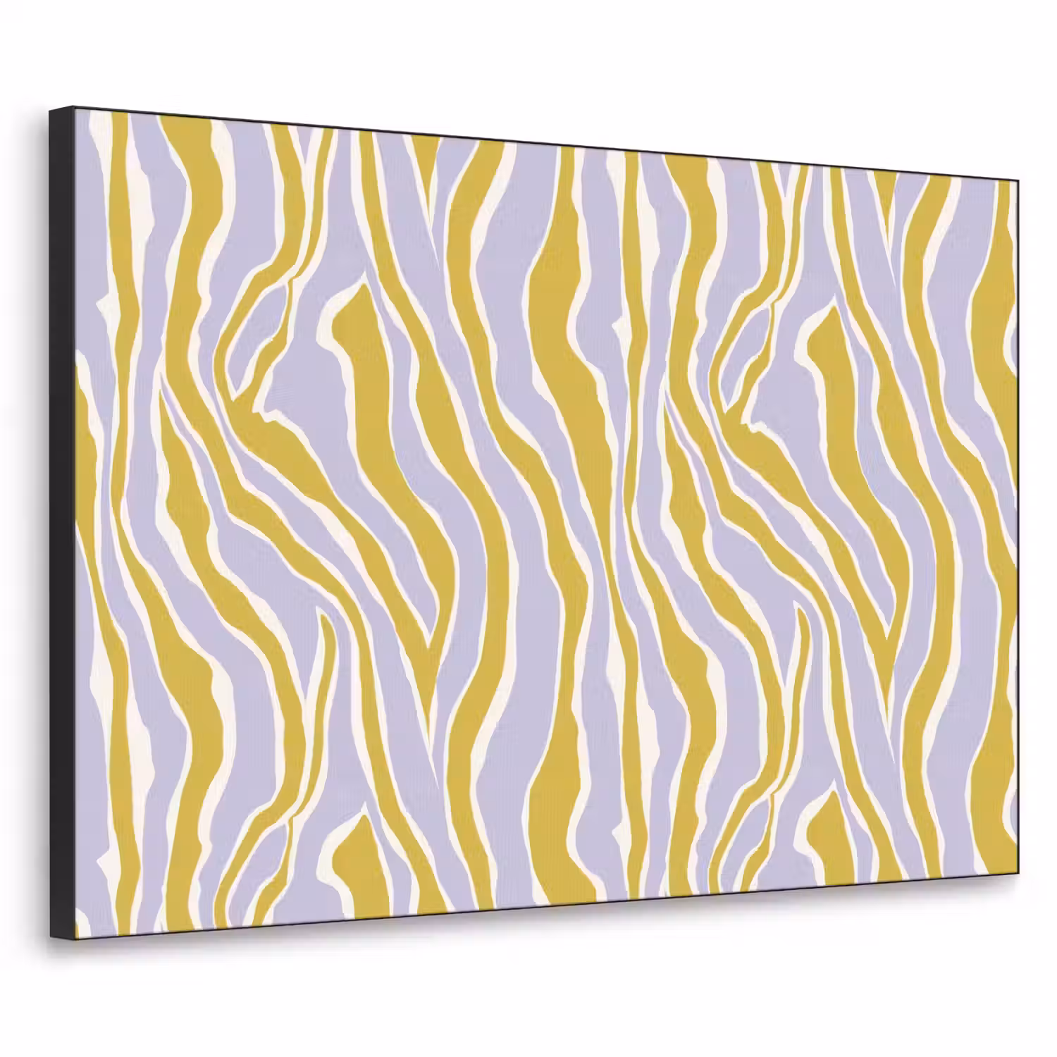 Zebra - Modern - Meerkleurig Textielframe zwart klein 947 -3d