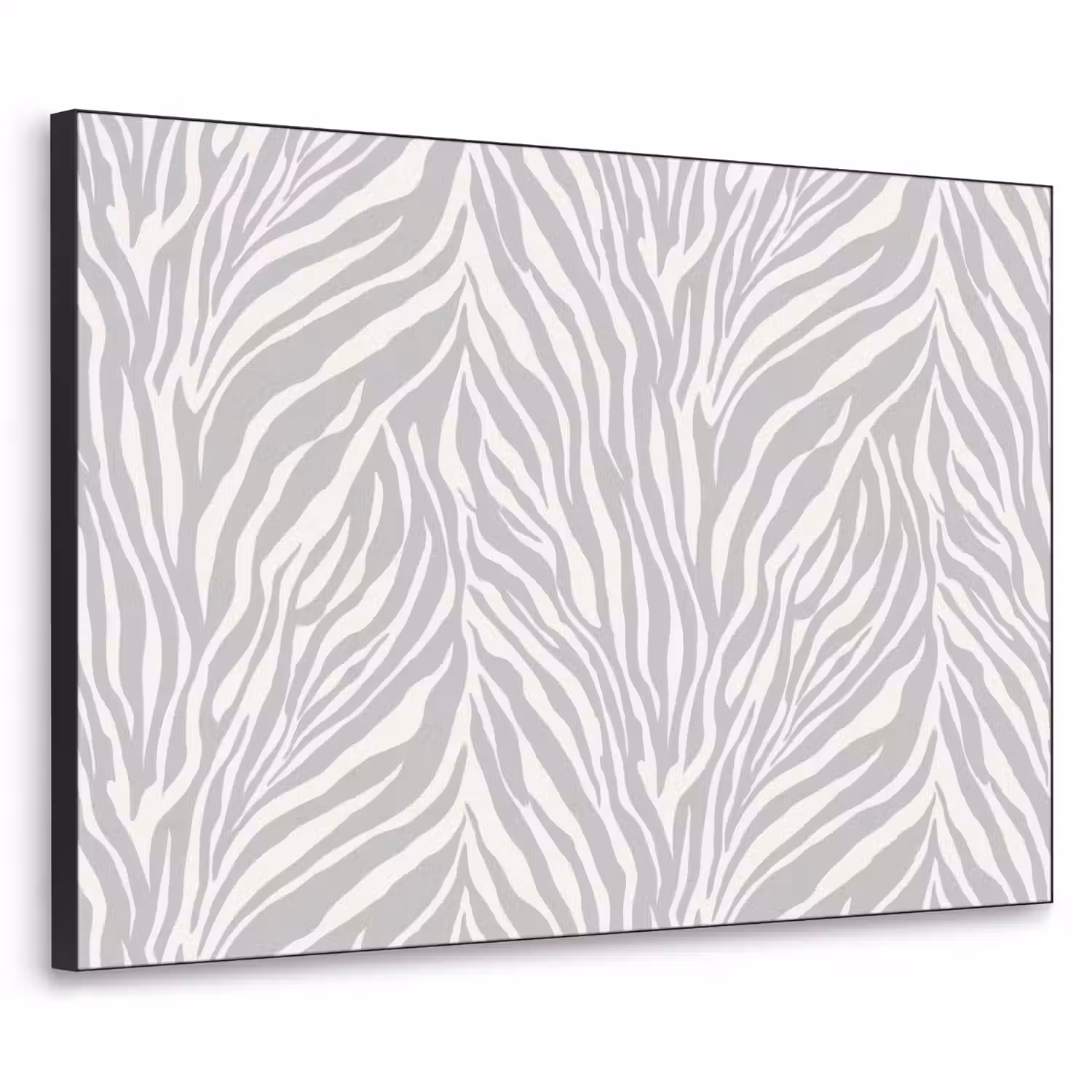 Zebra - Motief - Grijs Textielframe zwart klein 947 -3d