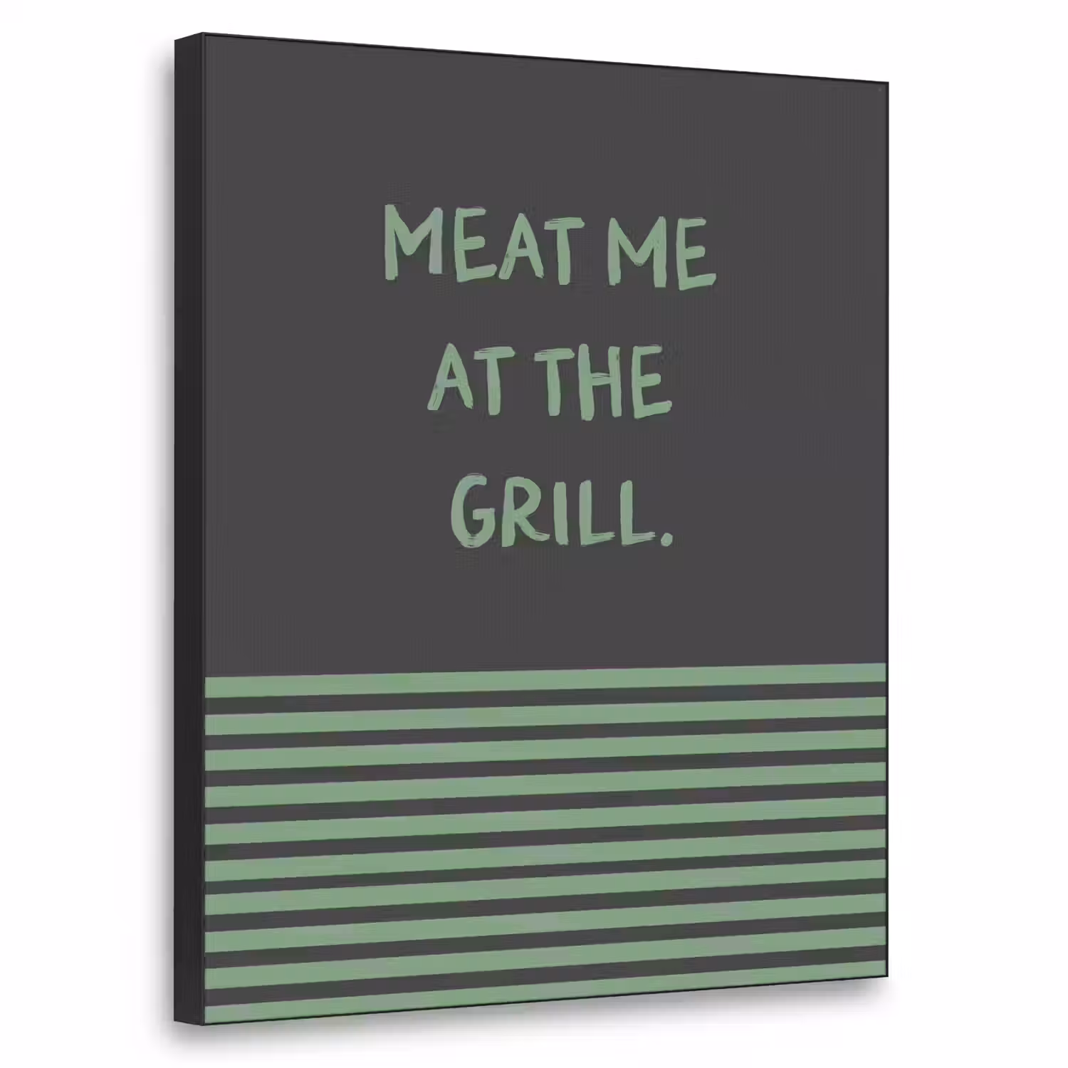 Quote - Groen - Grill - Zomer Textielframe - compleet frame klein -3d