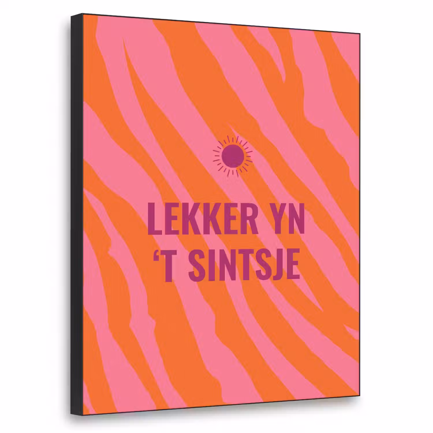 Quote - Zomer - Roze Textielframe - compleet frame klein -3d