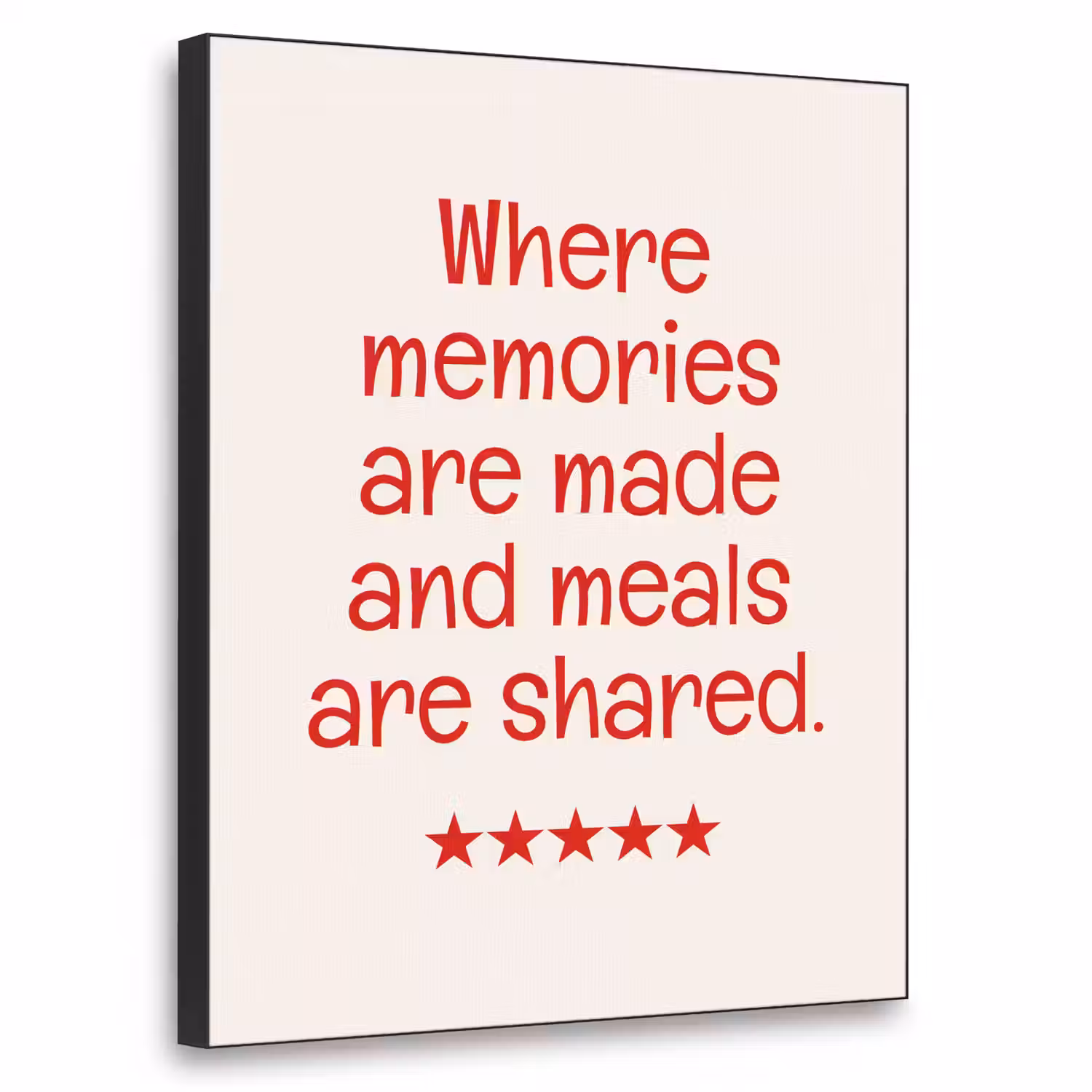Quote - Sterren - Rood - Memories Textielframe - compleet frame klein -3d