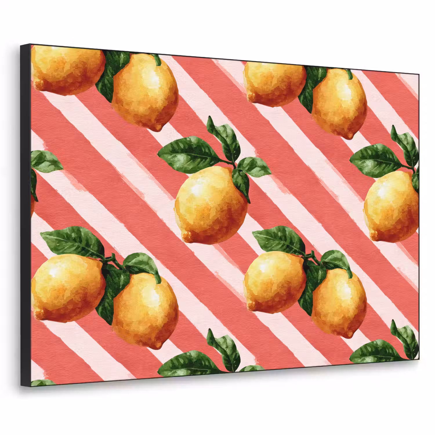 Citroen - Geïllustreerd - Oranje Textielframe zwart klein 947 -3d