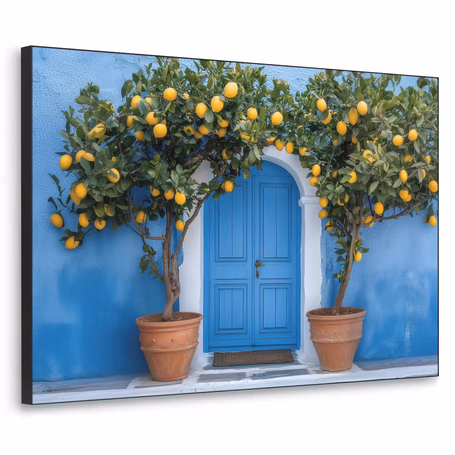 Citroenbomen - Geel - Deur - Potten Textielframe - compleet frame klein -3d