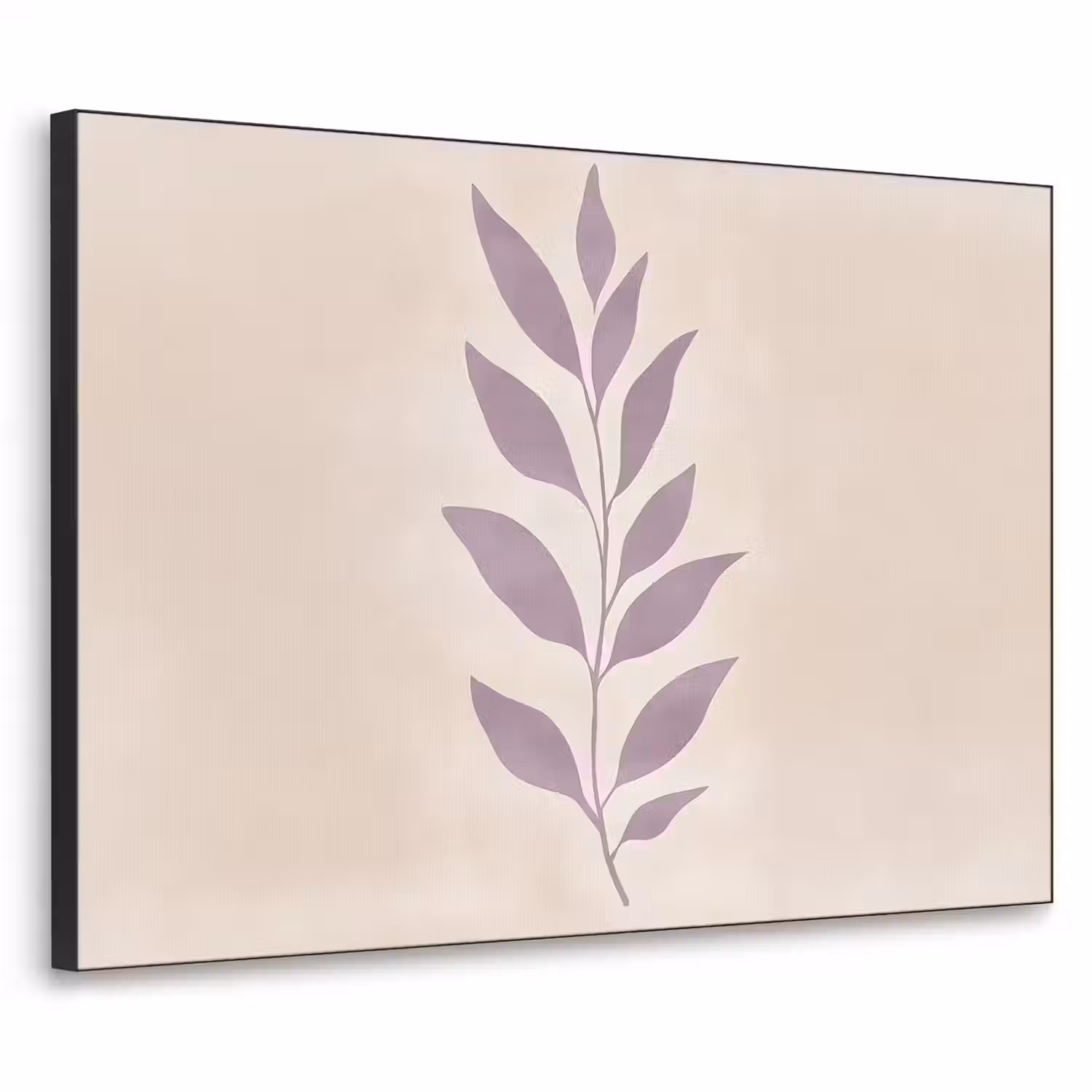 Tak - Bladeren - Minimalistisch - Beige Textielframe - compleet frame klein -3d