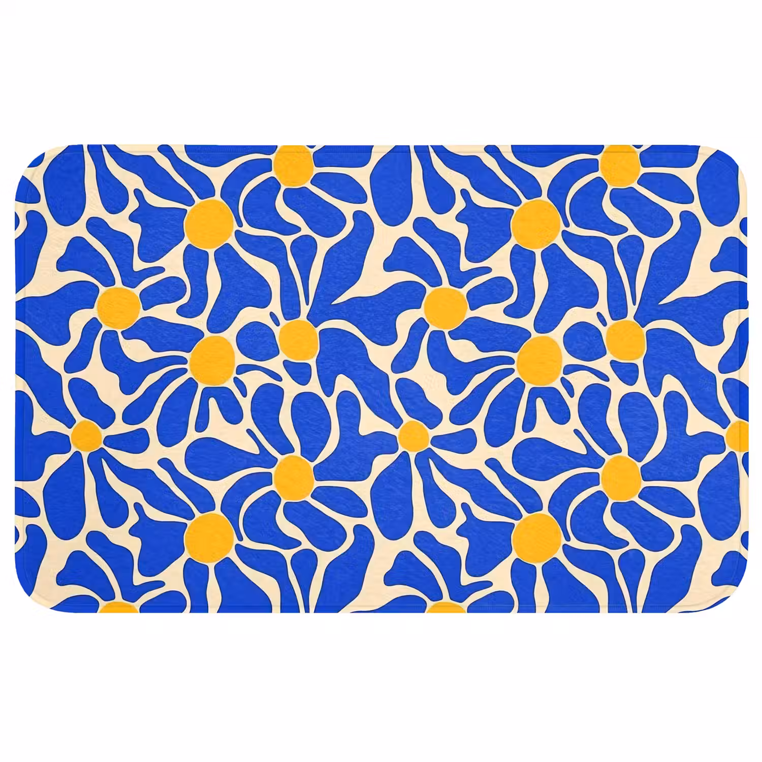 Abstract - Bloem - Blauw Badmat middel 997 -3d