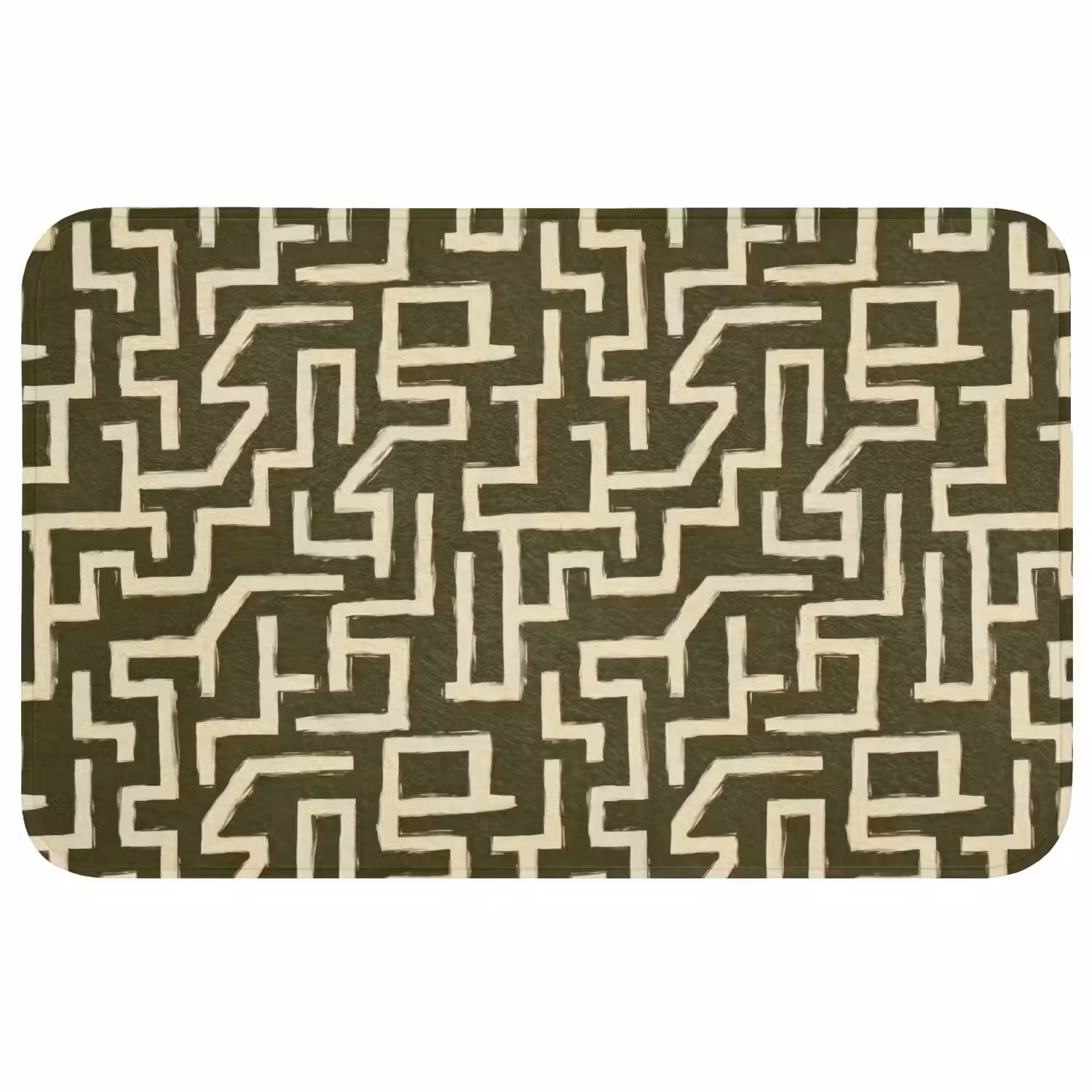 Abstract - Lijnen - Groen Badmat middel 997 -3d