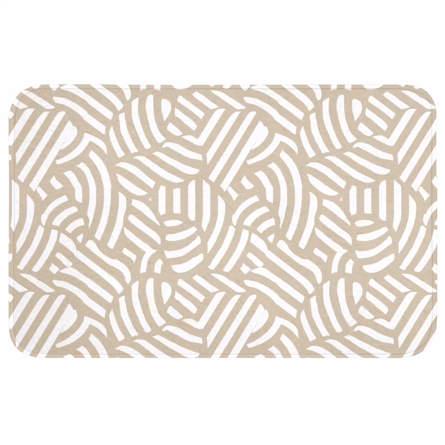 Abstract - Modern - Beige Badmat middel 997 -3d