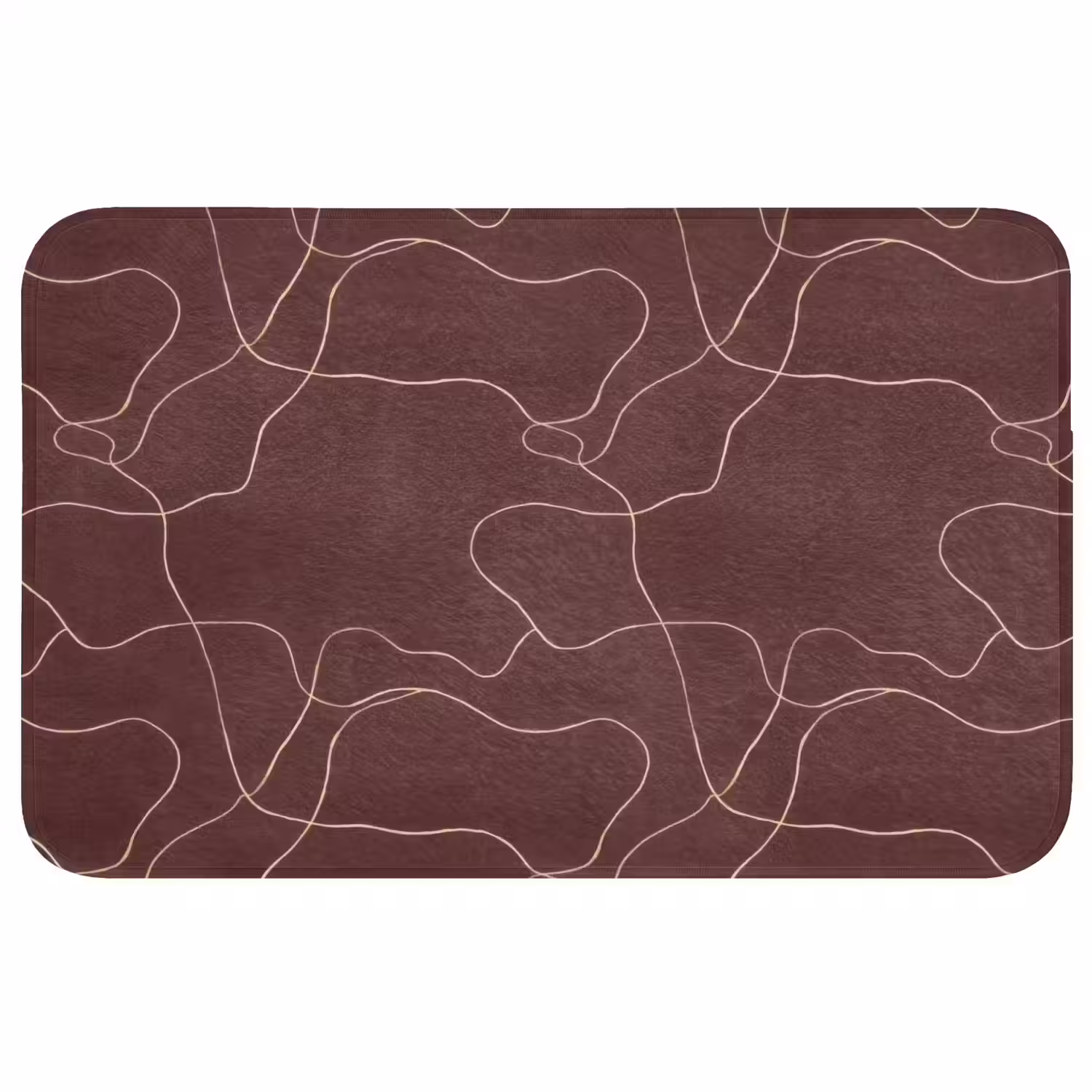 Abstract - Modern - Bruin Badmat middel 997 -3d