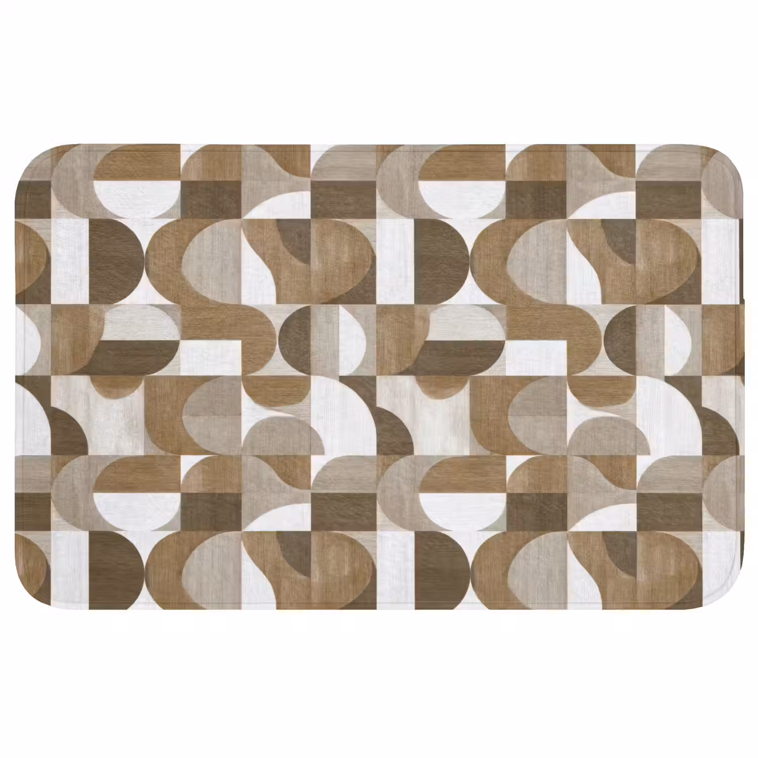 Abstract - Retro - Bruin Badmat middel 997 -3d