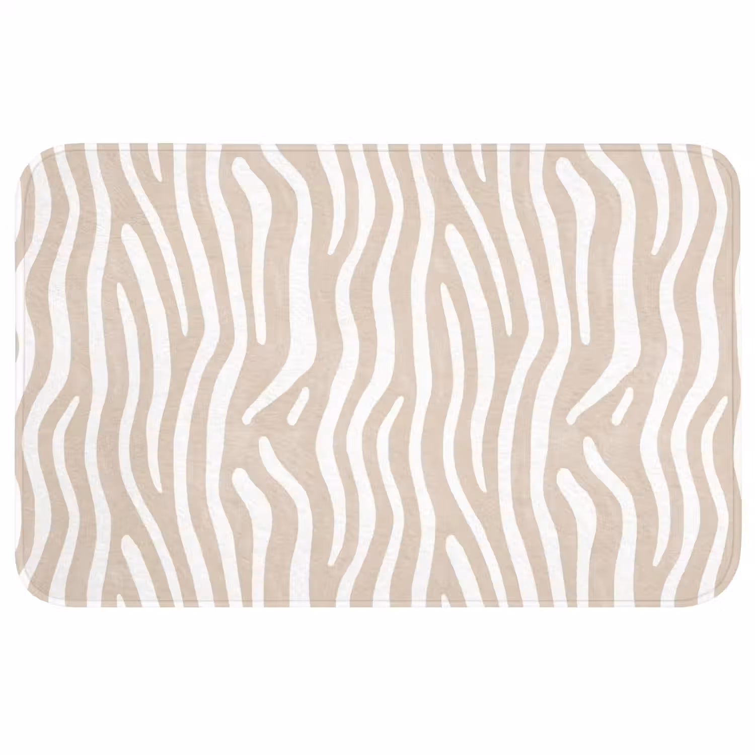 Abstract - Zebra - Beige Badmat middel 997 -3d