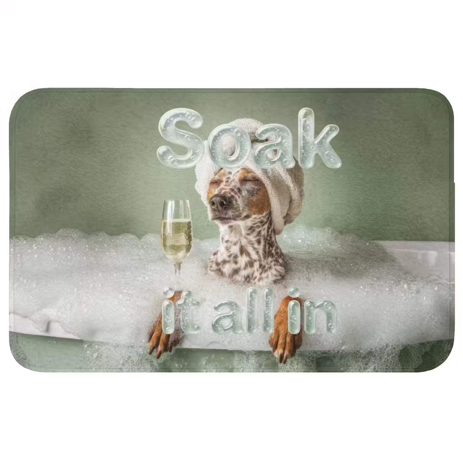 Soak it all in - Hond - Bad Badmat middel -3d