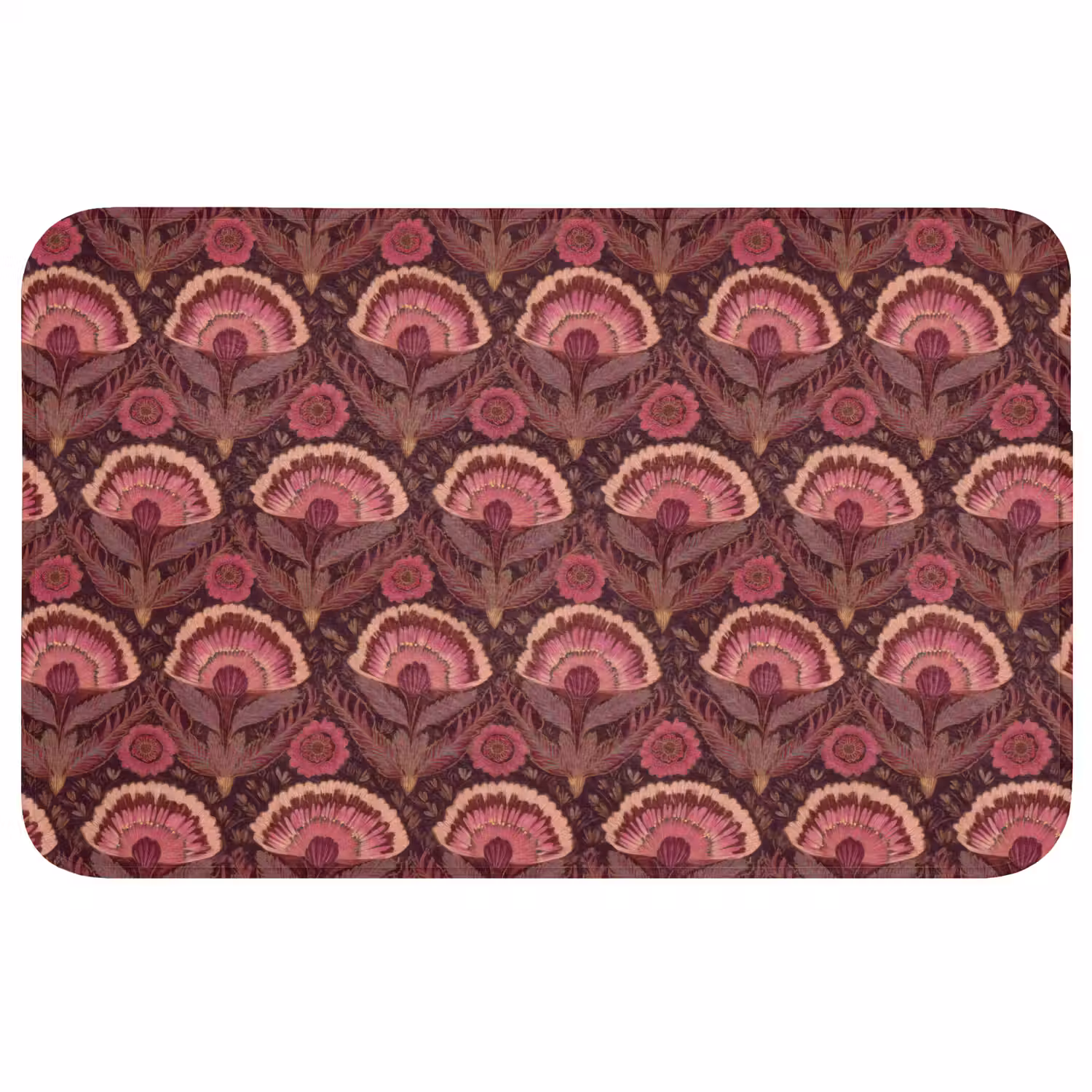 Antiek - Bloemen - Kleurrijk Badmat middel 997 -3d