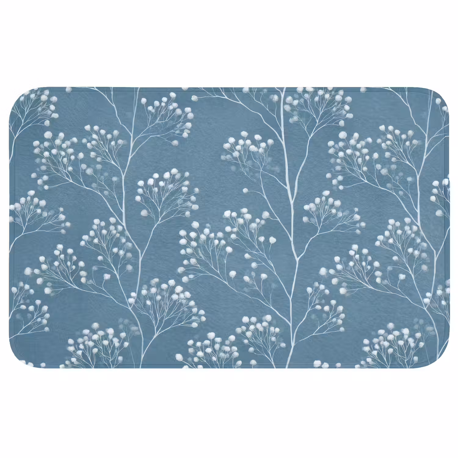 Takken - Bessen - Patroon - Lichtblauw Badmat middel 997 -3d