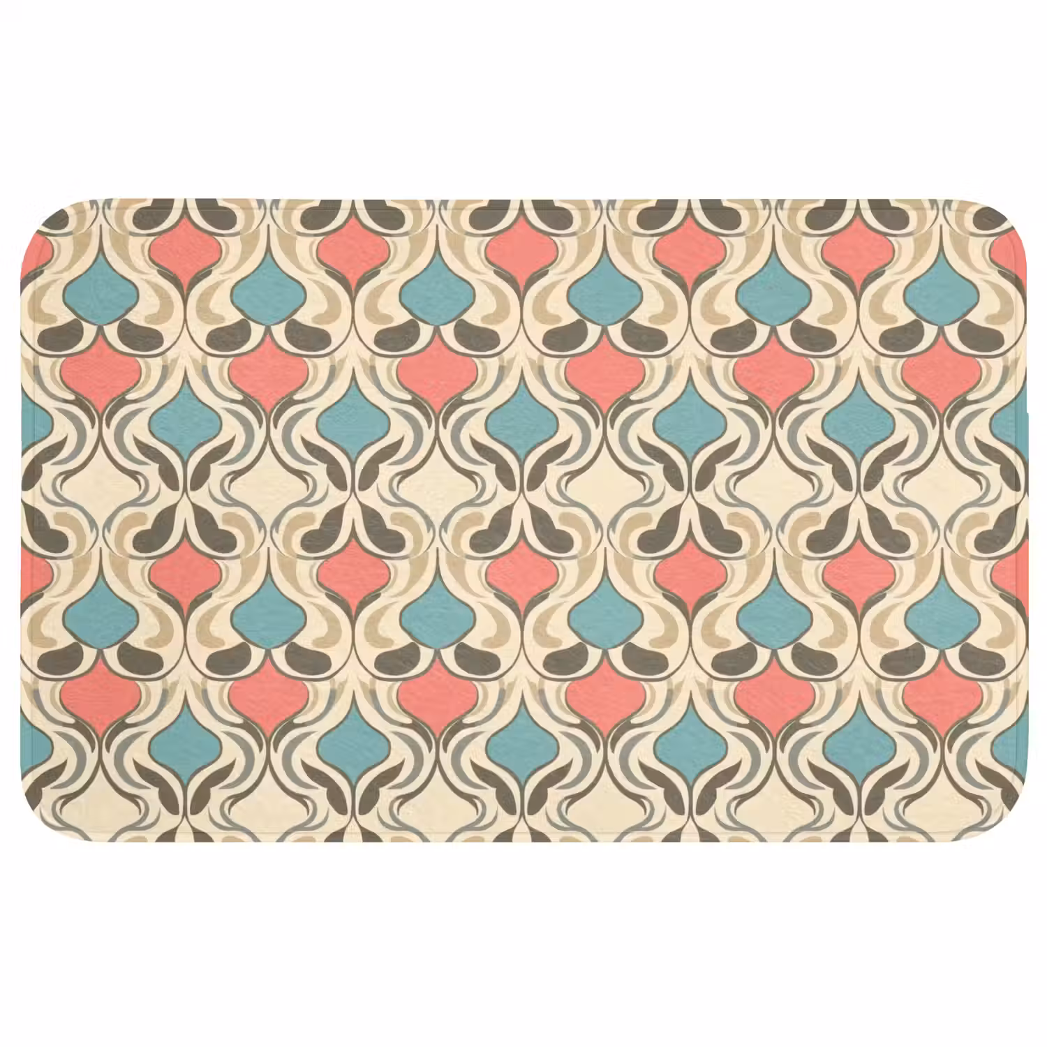 Barok - Retro - Kleurrijk Badmat middel 997 -3d