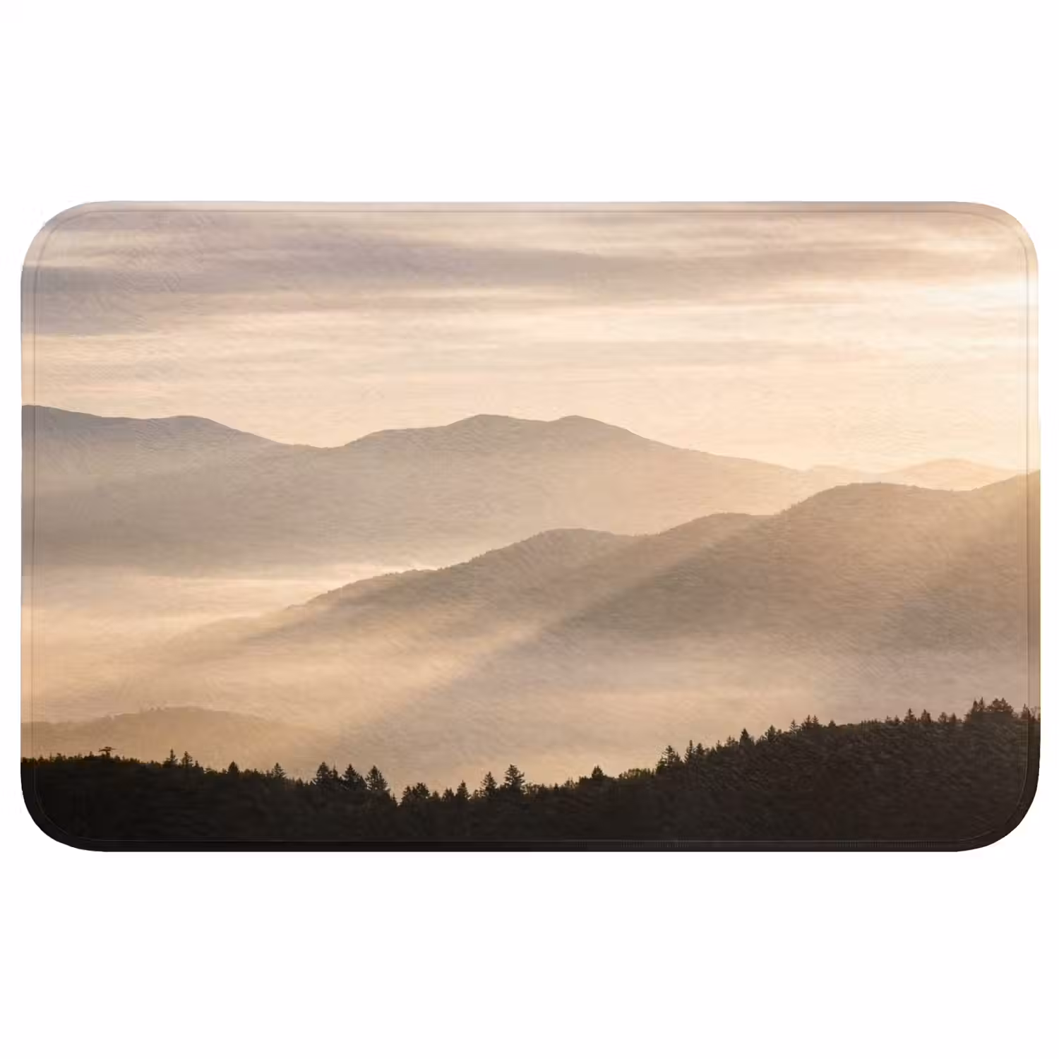 Bergen - Mist - Zonnestralen Badmat middel -3d