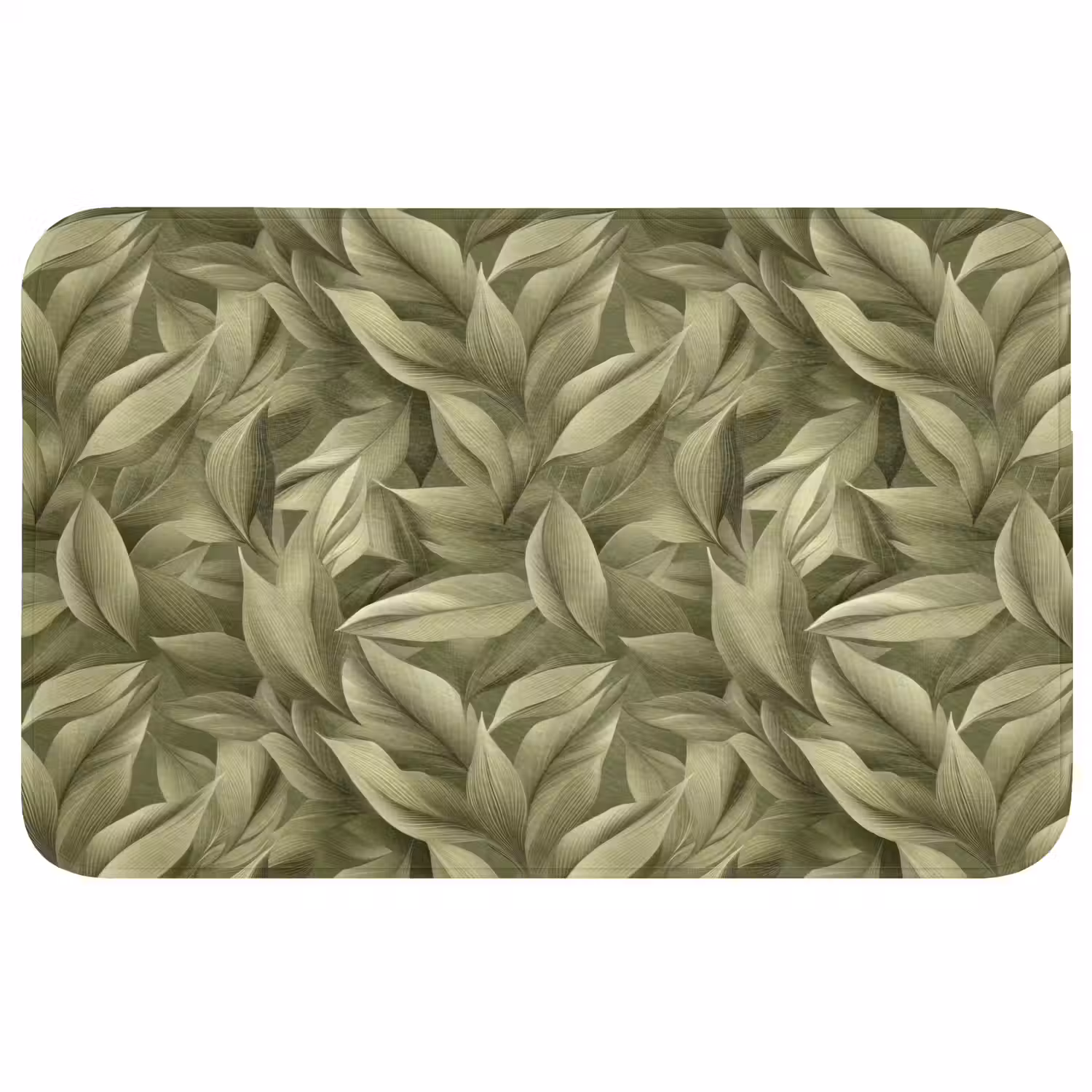 Bladeren - Modern - Groen Badmat middel 997 -3d