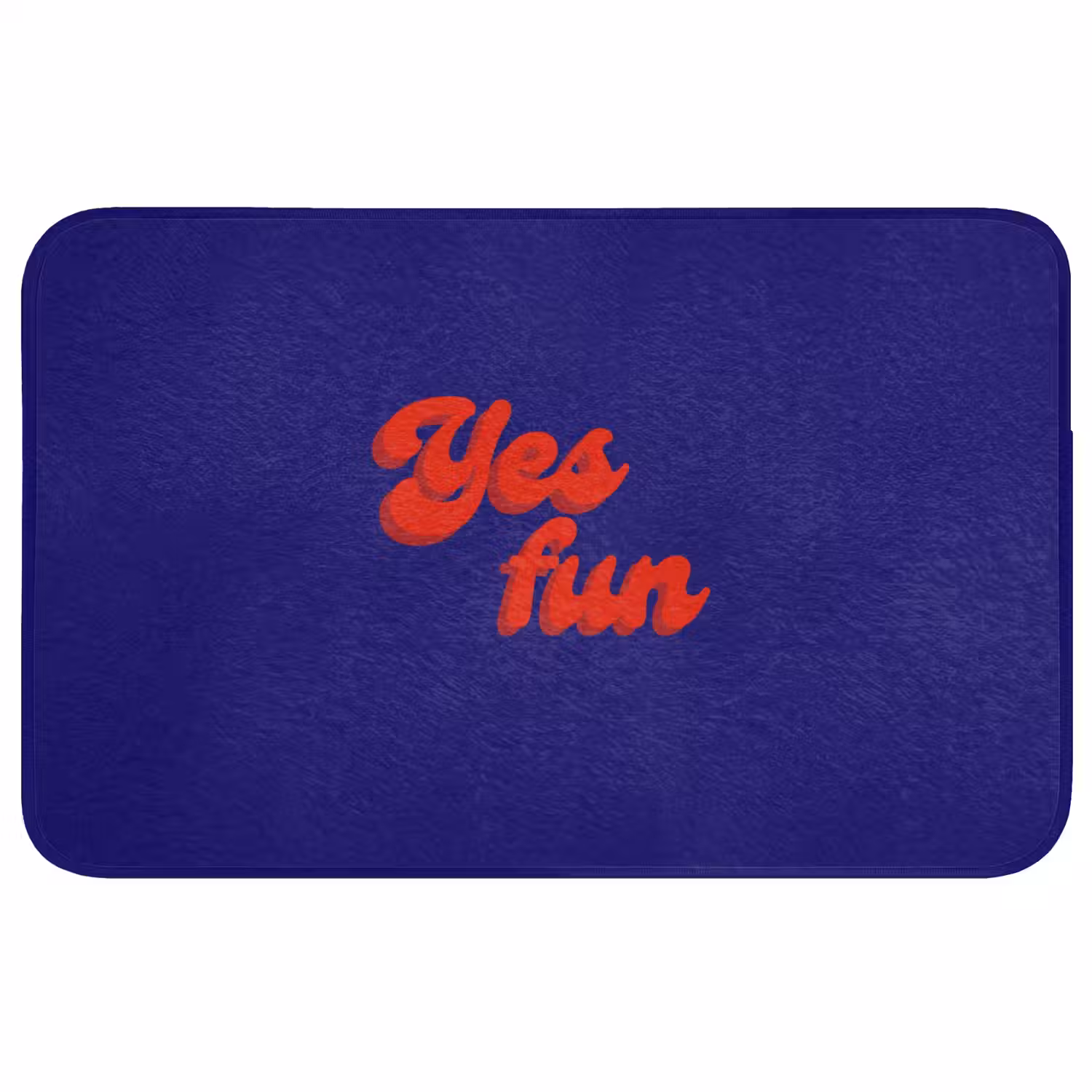 Blauw - Rood - Yes fun - 3D Badmat middel -3d