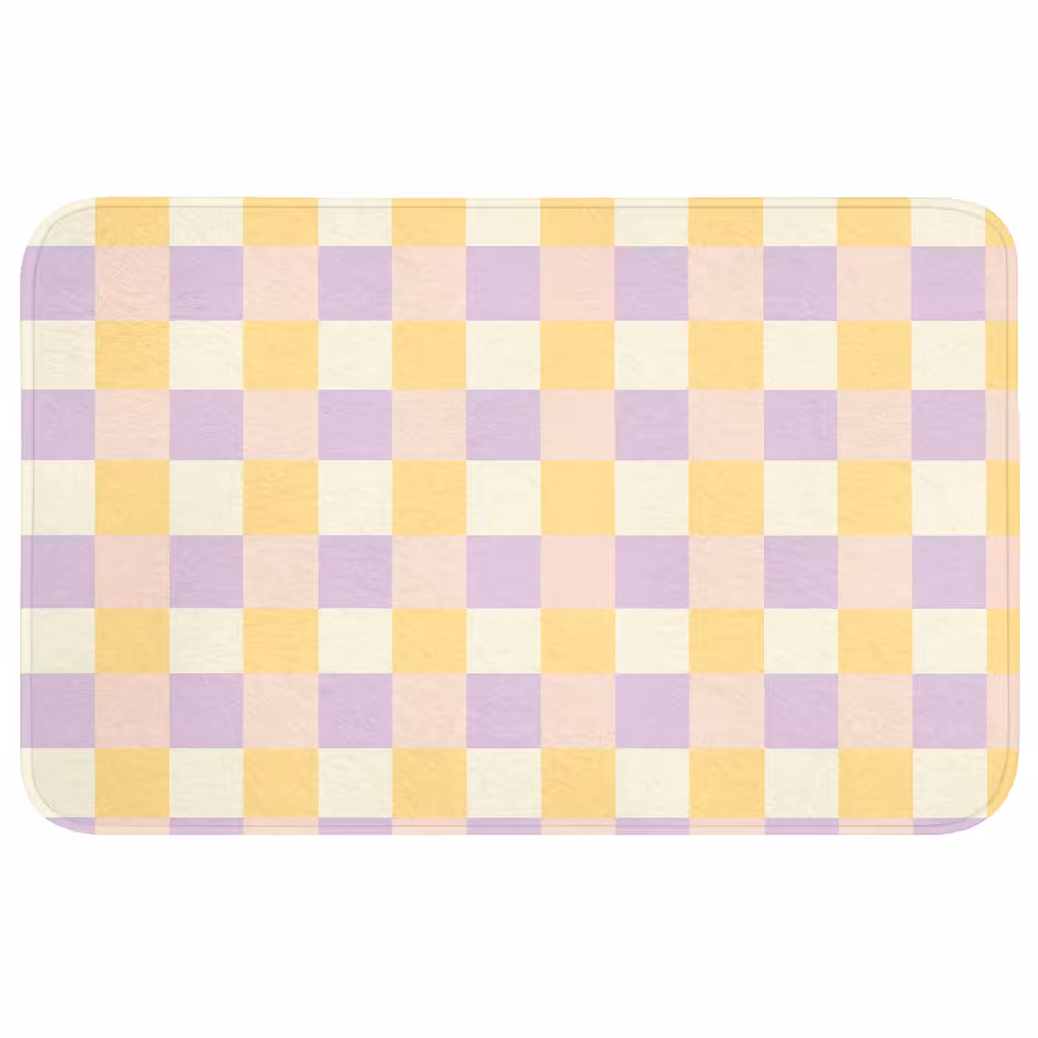 Blokjes - Lila - Geel Badmat middel 997 -3d
