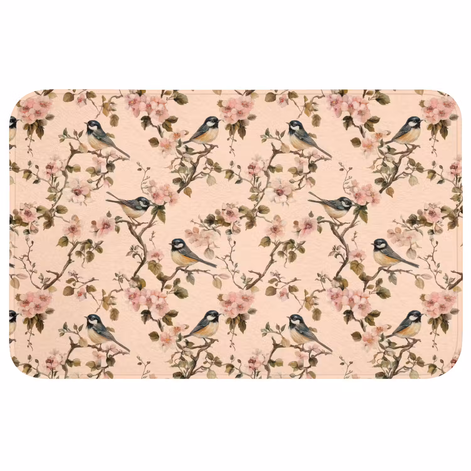 Bloesem - Koolmees - Roze Badmat middel 997 -3d
