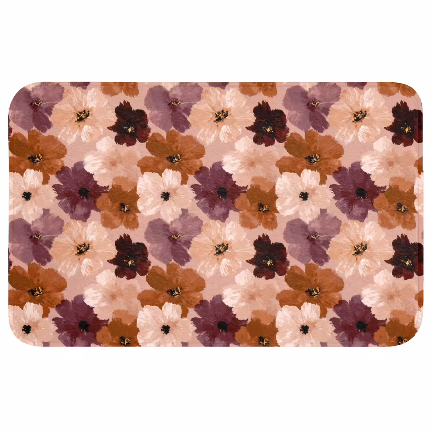 Bloemen - Abstract - Aardetinten Badmat middel 997 -3d