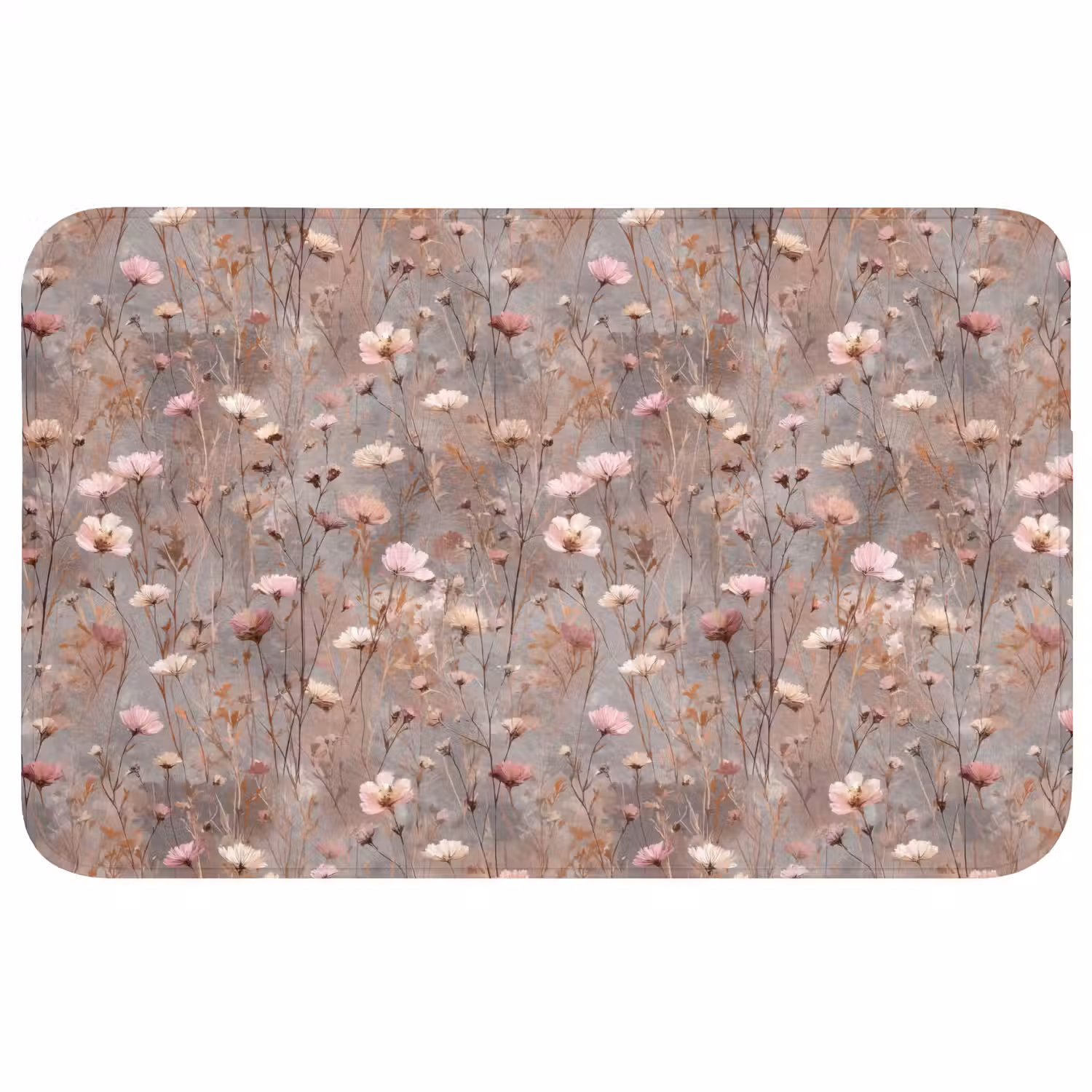 Bloemen - Wild - Pastel Badmat middel 997 -3d