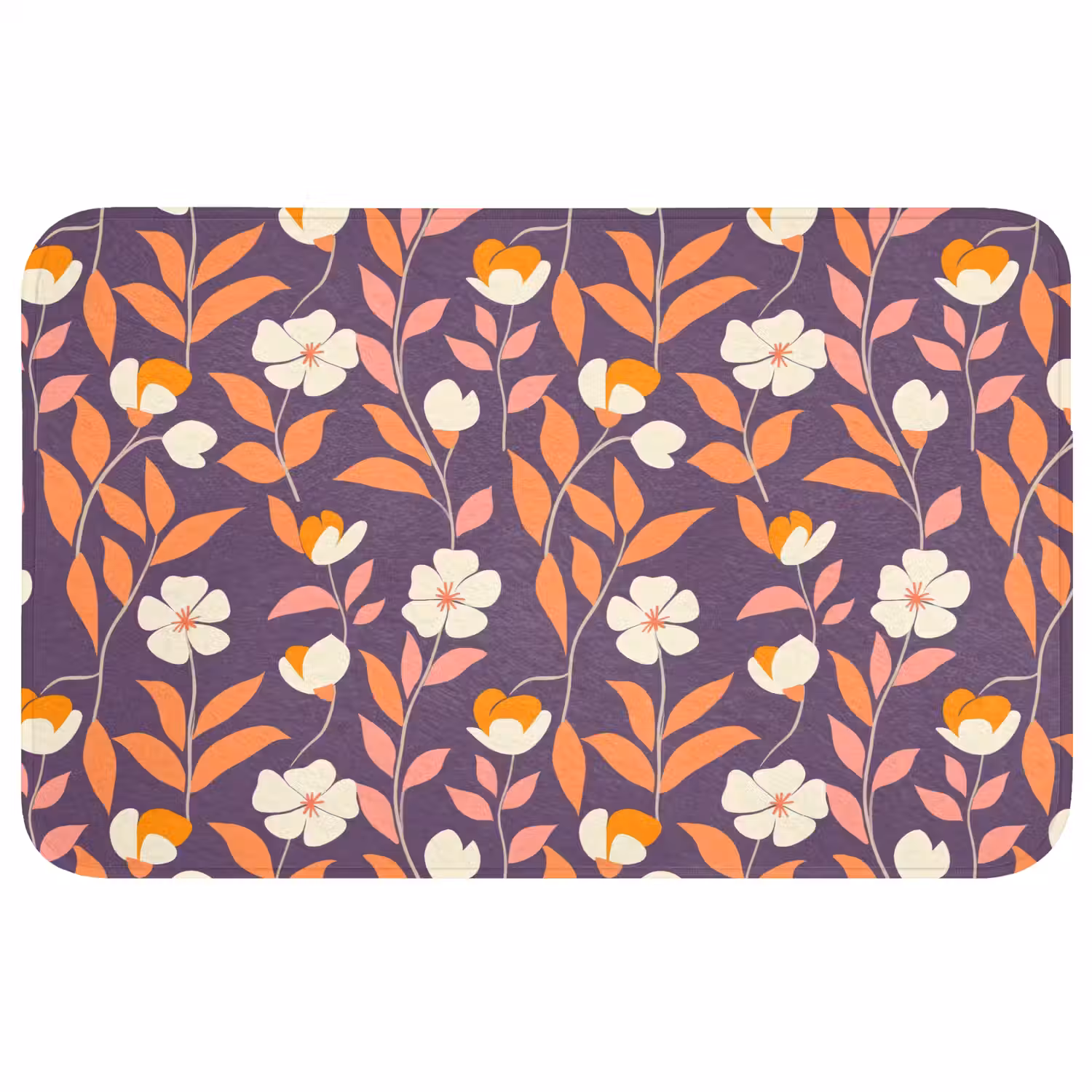 Boho - Vintage - Paars Badmat middel 997 -3d