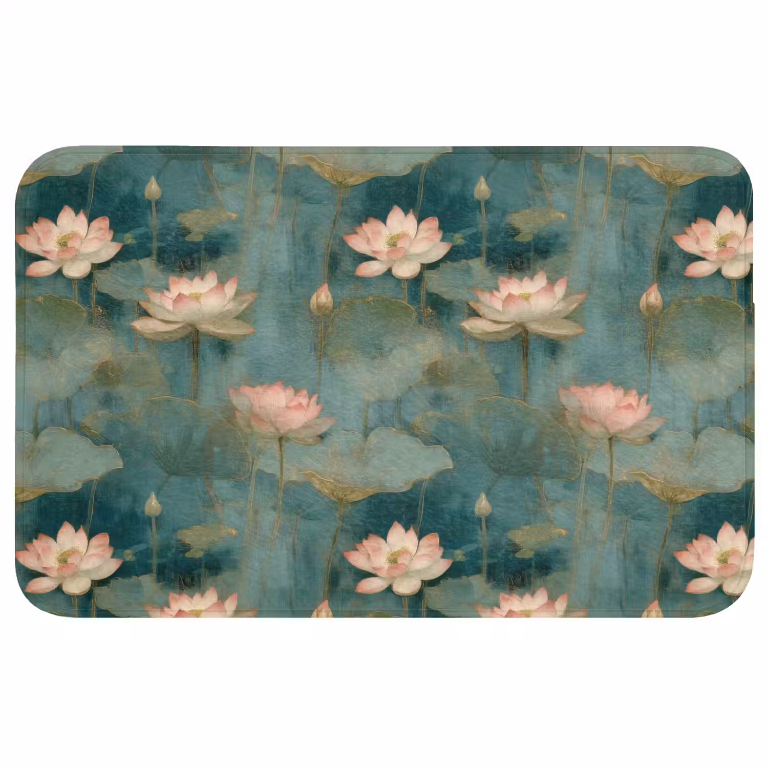 Botanisch - Bloemen - Roze Badmat middel 997 -3d