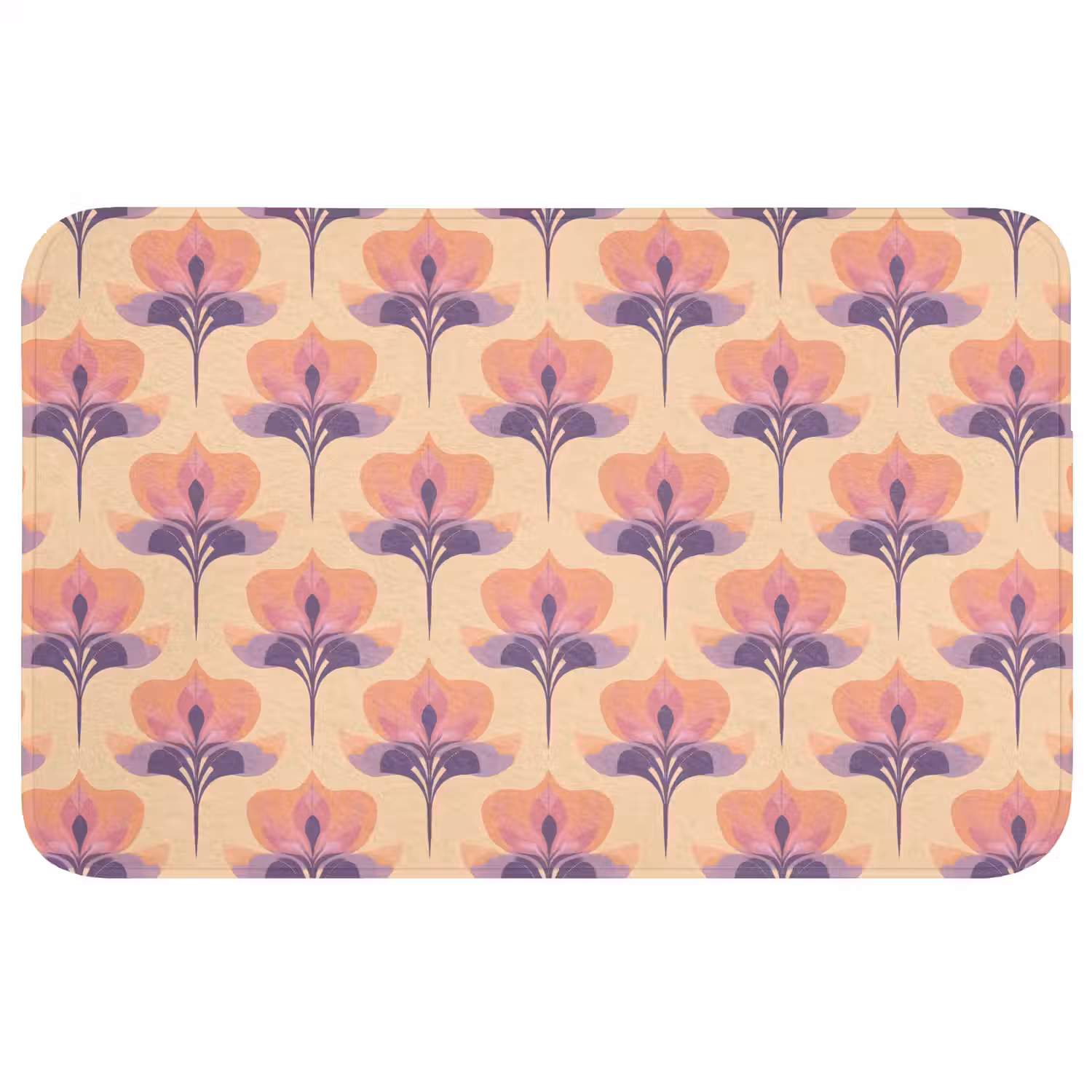 Botanisch - Patroon - Pastel Badmat middel 997 -3d