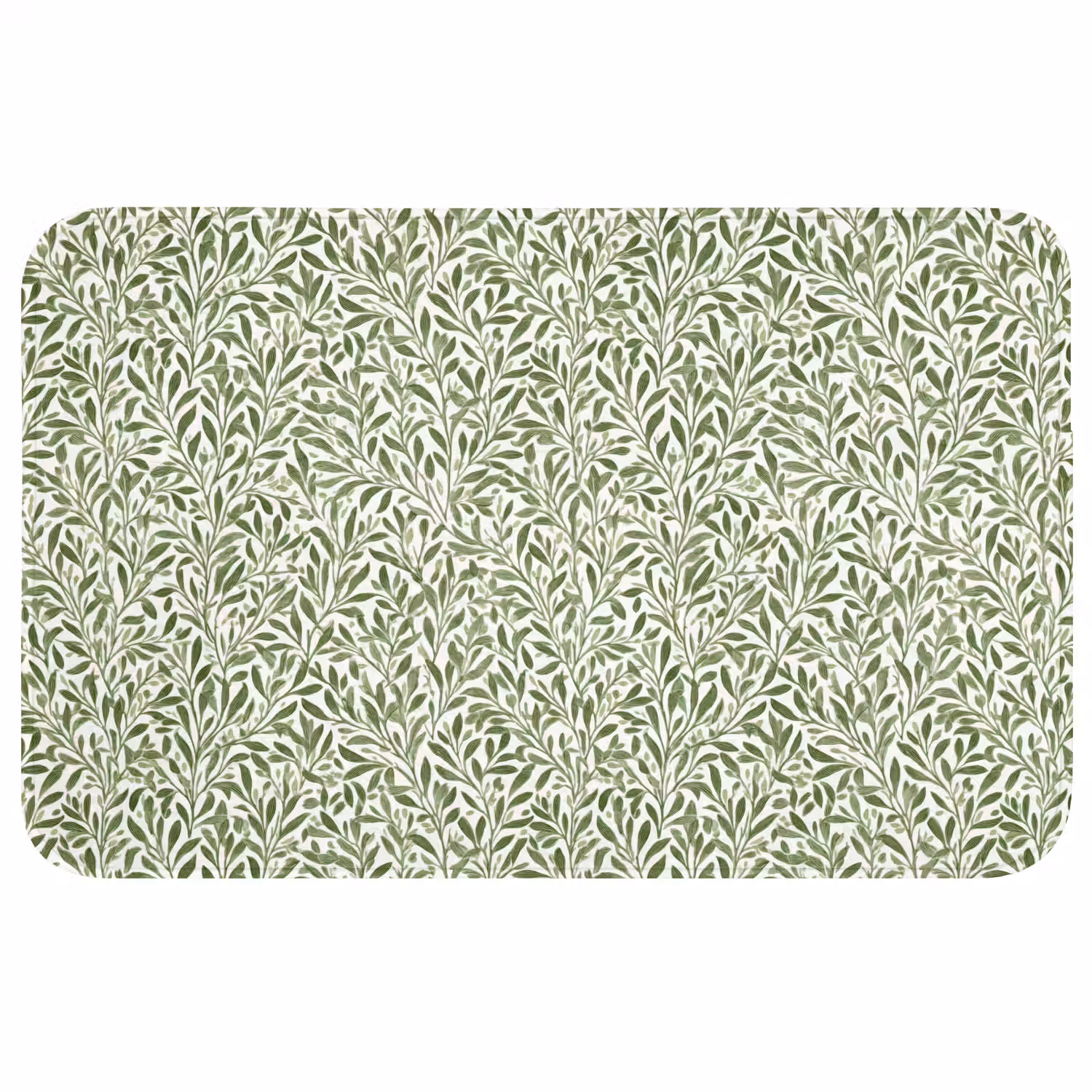 Botanisch - Takken - Groen Badmat middel 997 -3d