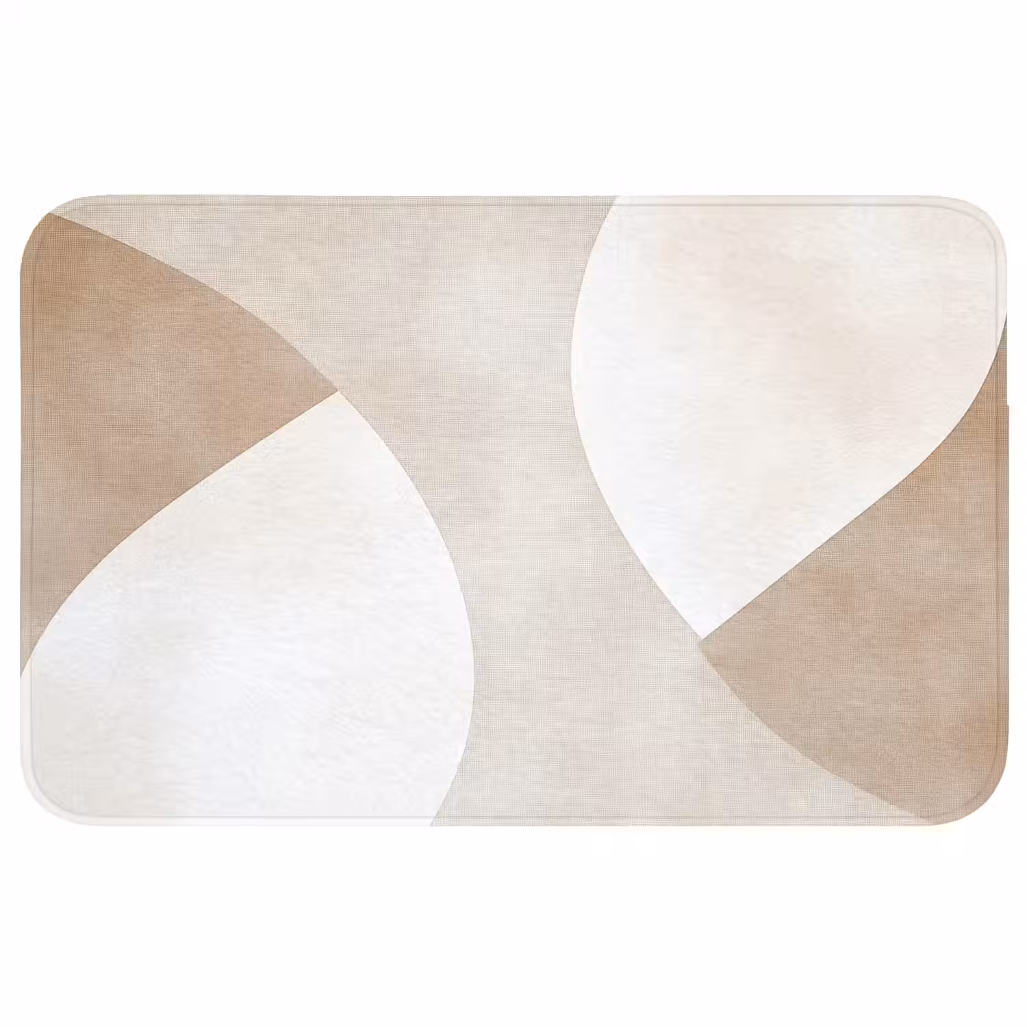 Bruin - Japandi - Abstract Badmat middel -3d