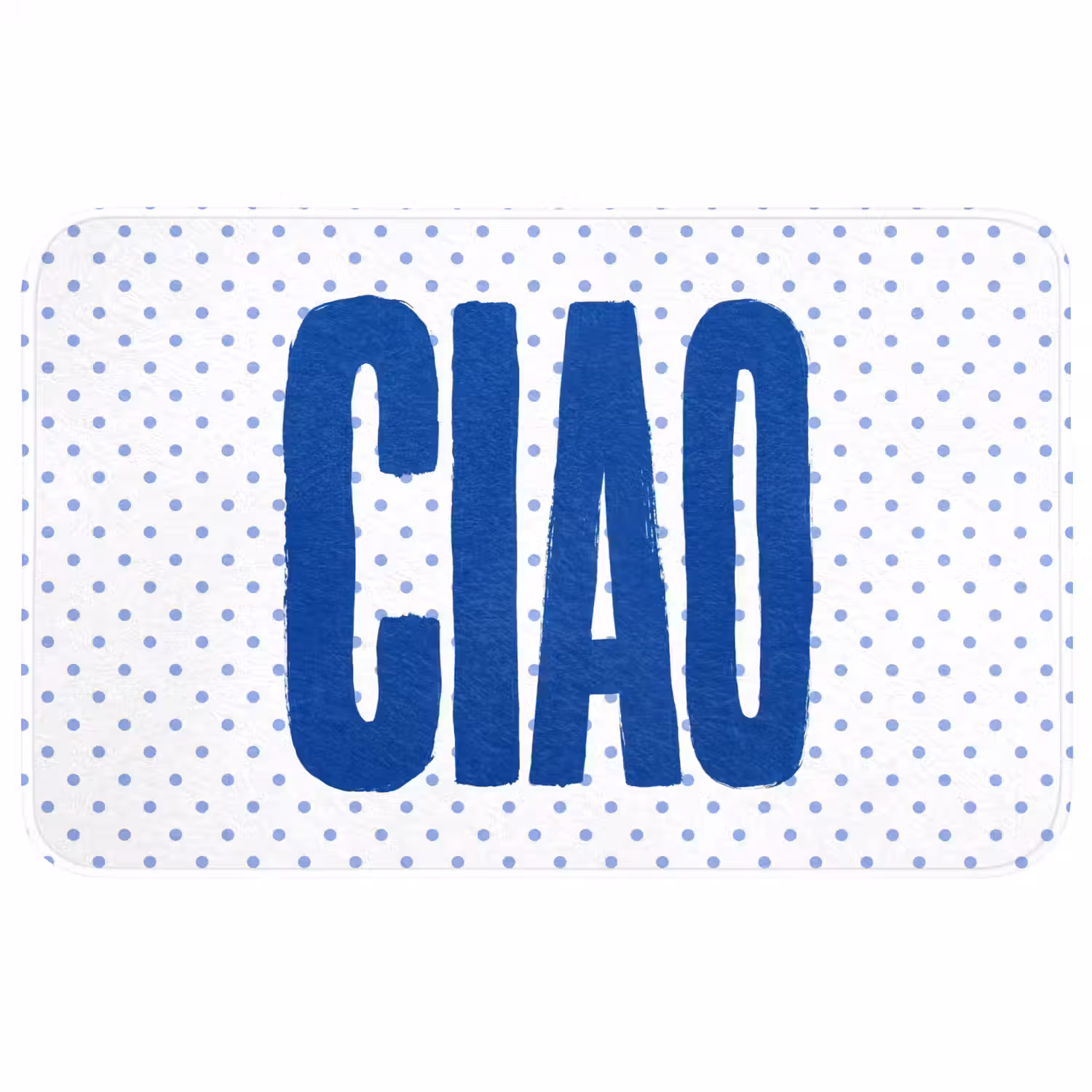 Ciao - Blauw - Stippen Badmat middel -3d