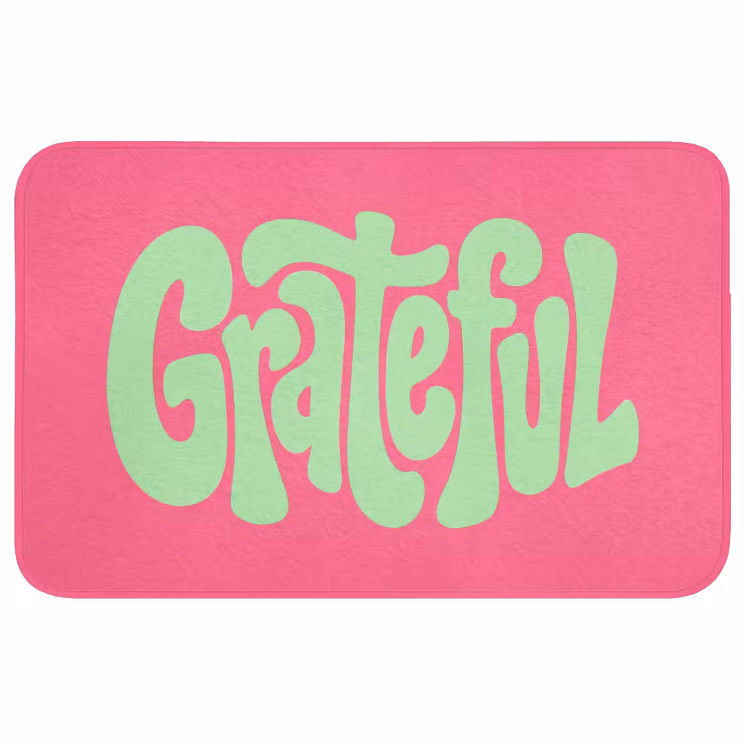 Grateful - Groen - Grafisch - Vloeiend Badmat middel -3d