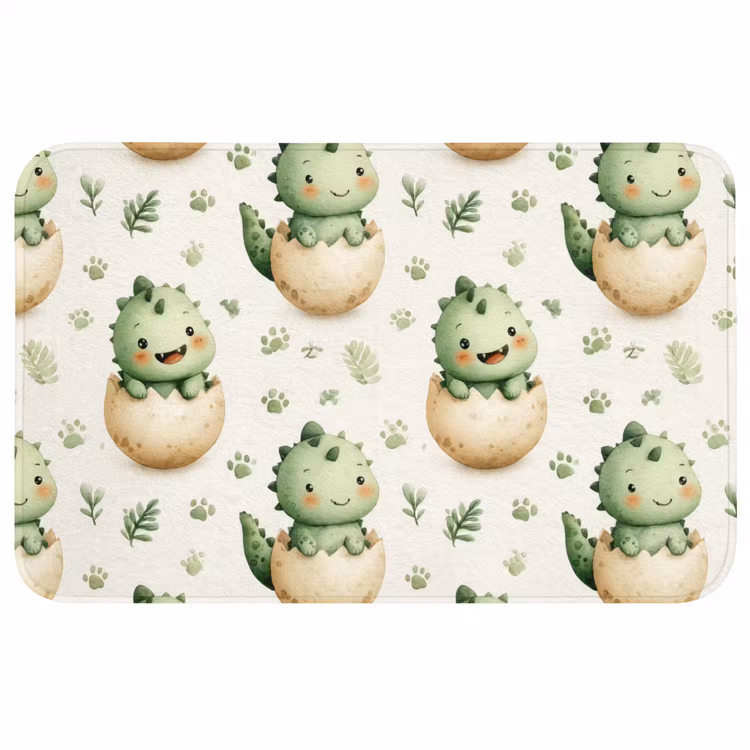 Dino - Eieren - Groen Badmat middel 997 -3d