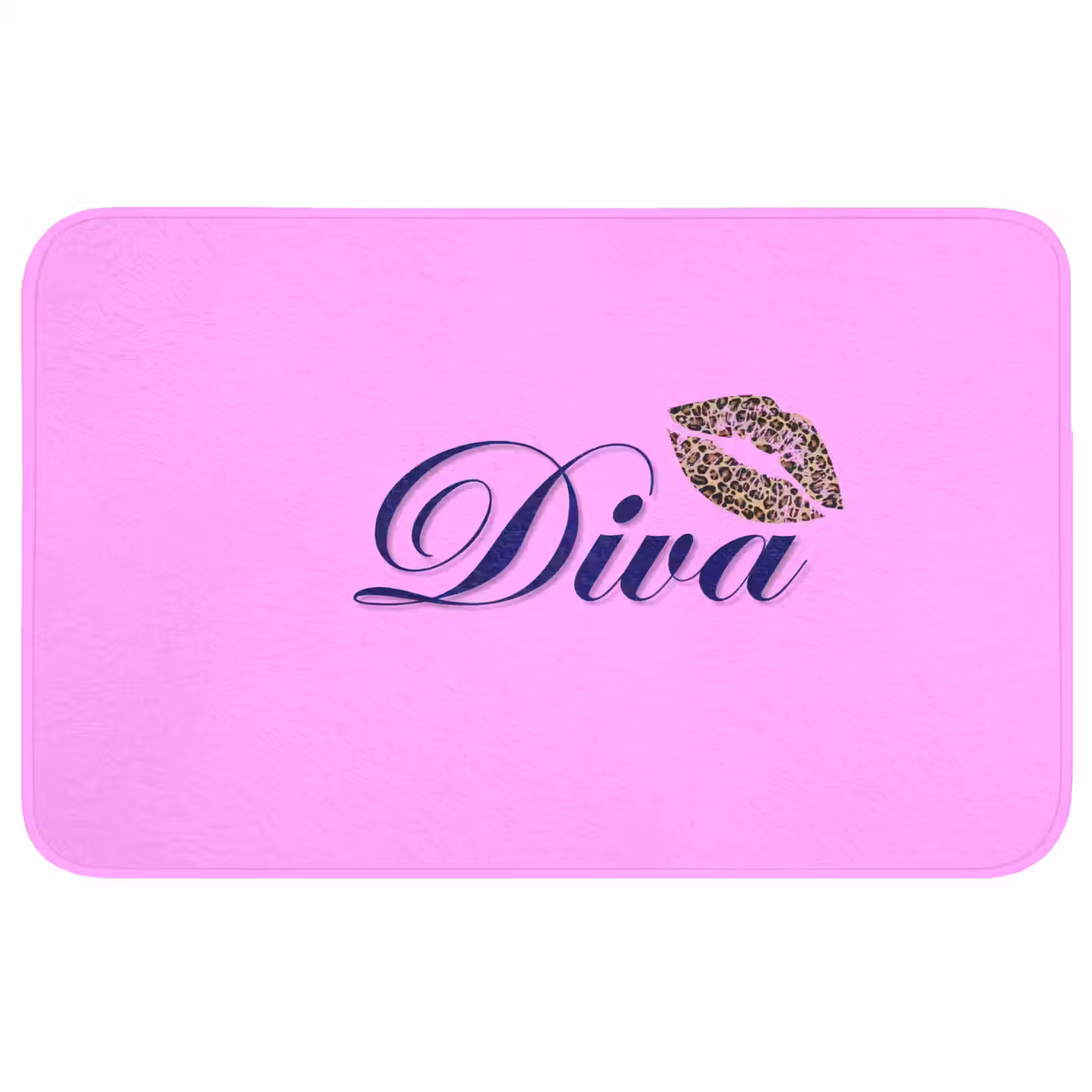 Diva - Lip - Panterprint - Roze Badmat middel -3d