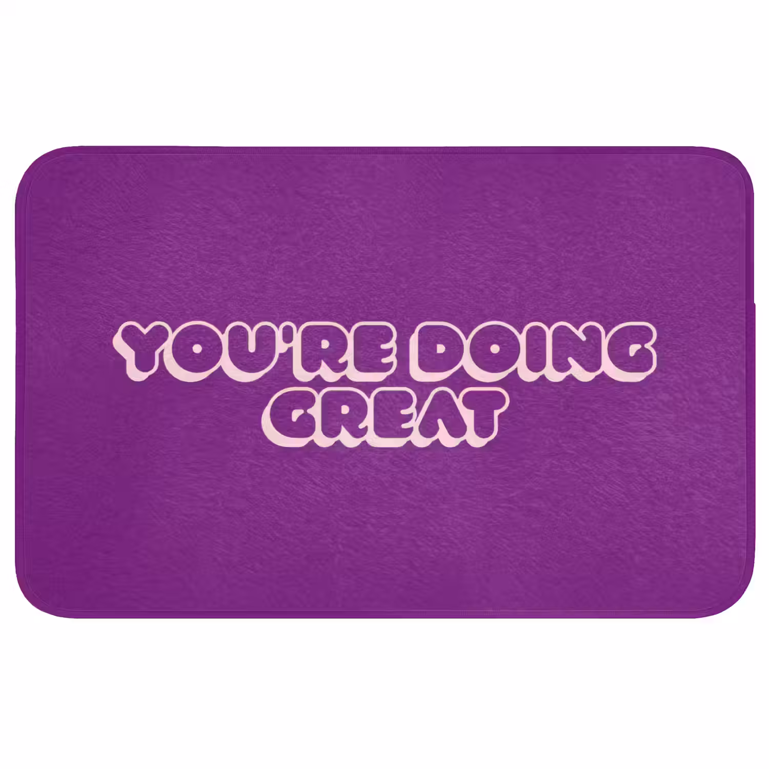 You're doing great - Paars - Bubble letters Badmat middel -3d