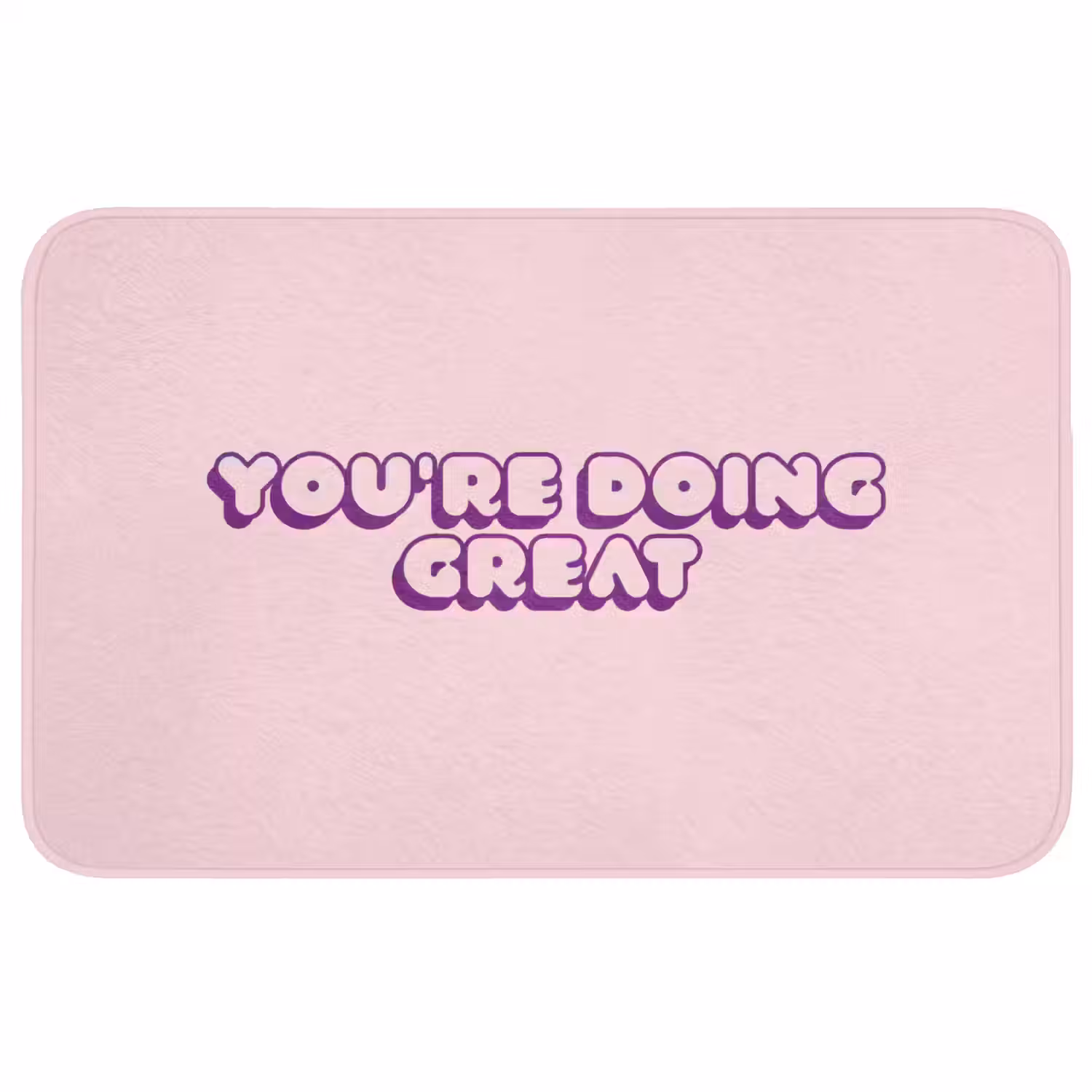 You're doing great - roze - 3D Badmat middel -3d