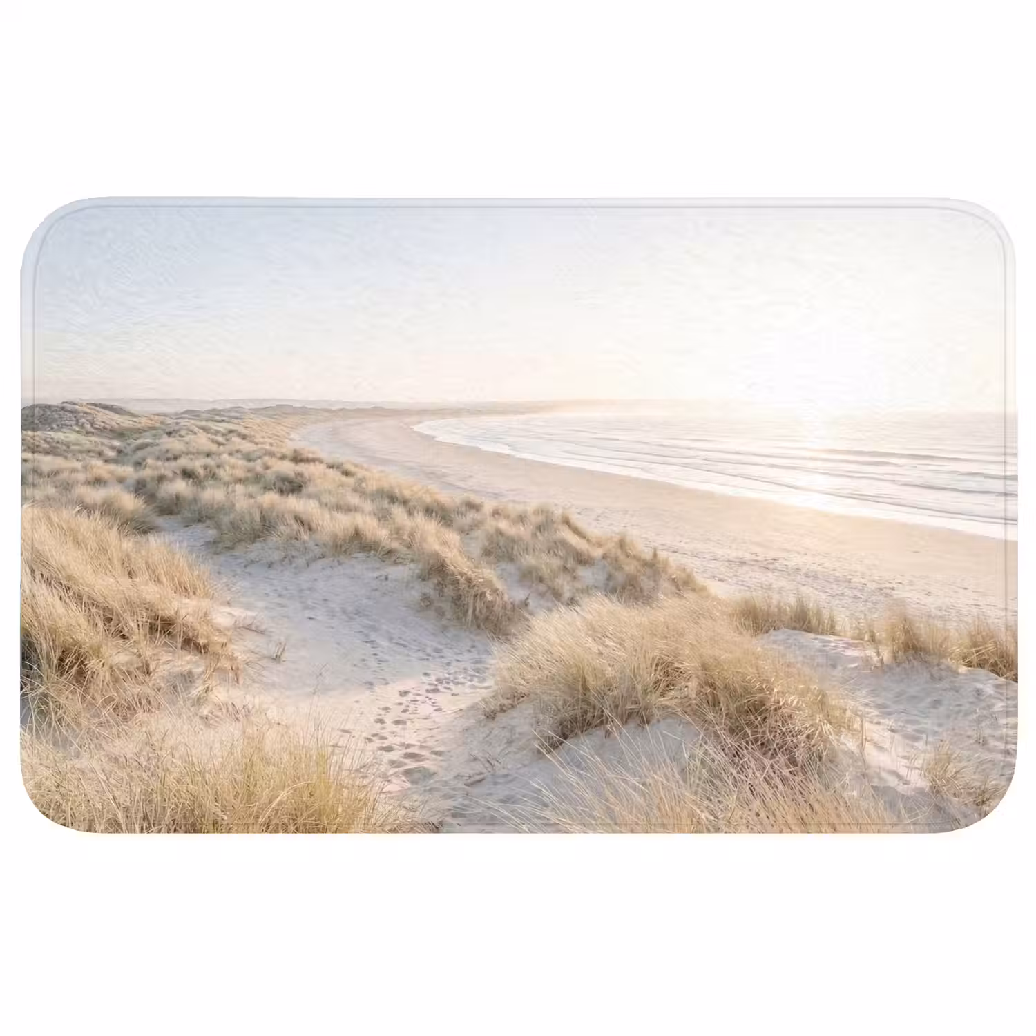 Duinen - Strand - Beige Badmat middel -3d