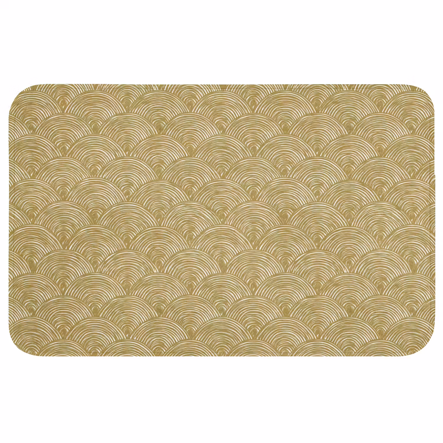 Waaier - Geometrisch - Groen Badmat middel 997 -3d