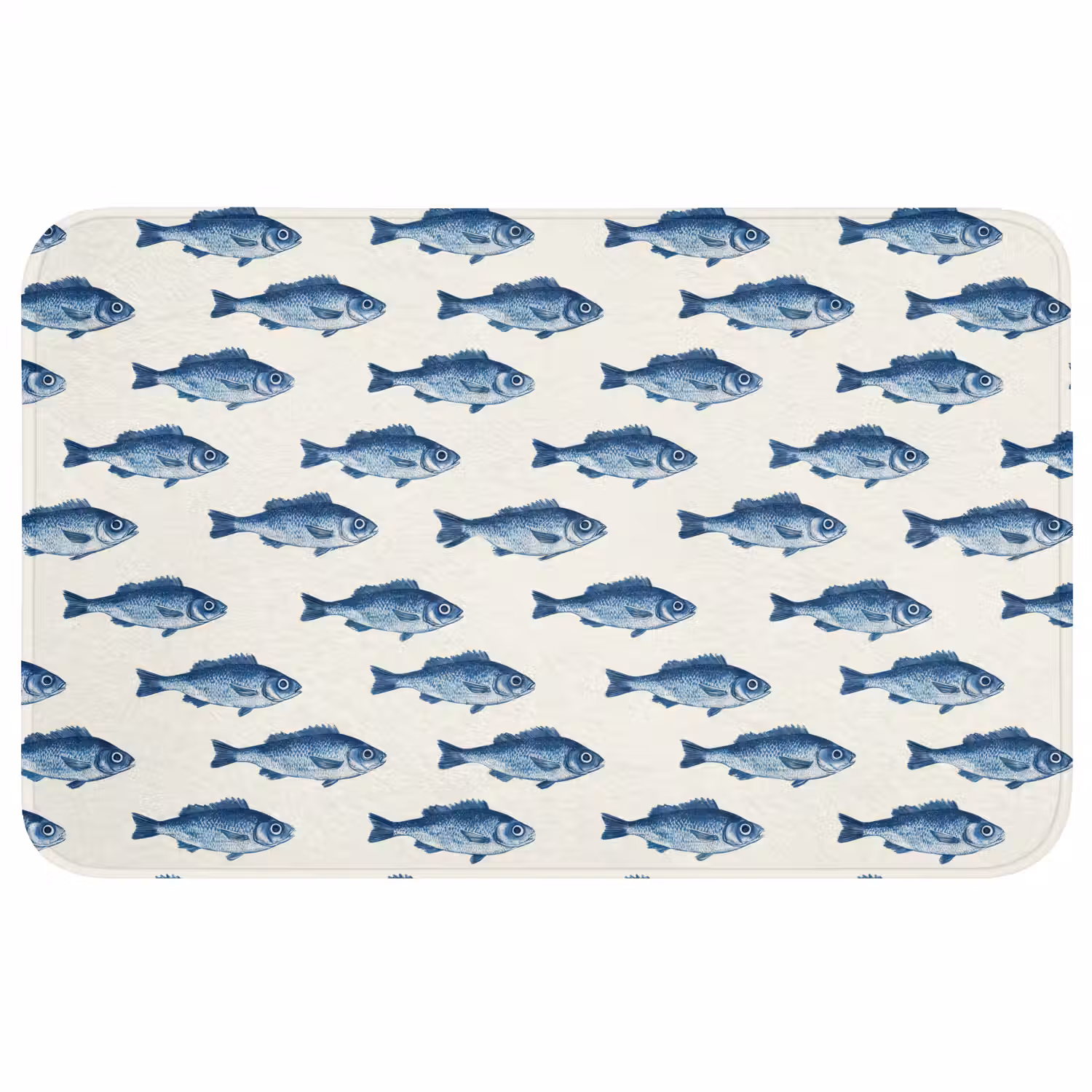 Vis - Patroon - Blauw Badmat middel 997 -3d