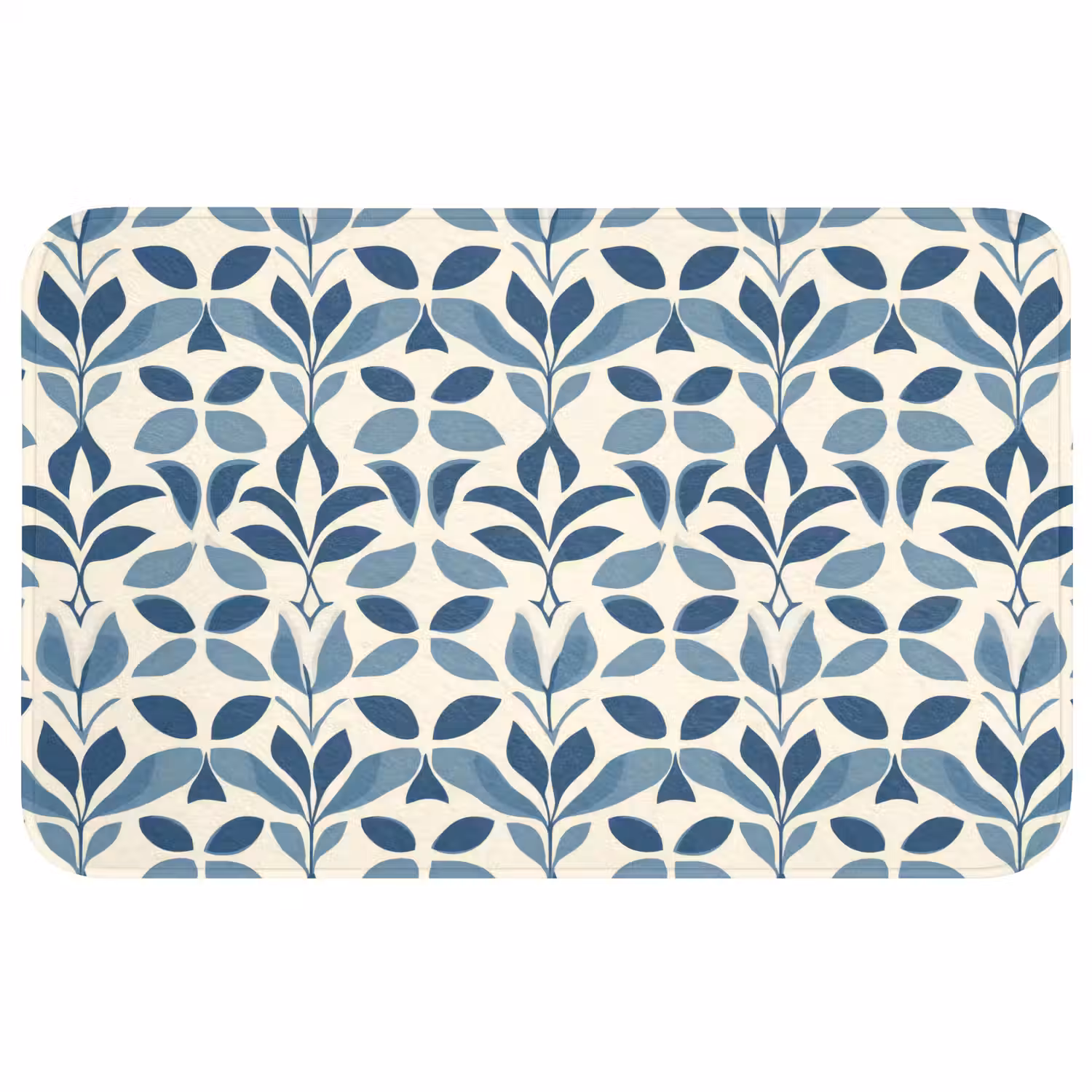 Flora - Modern - Blauw Badmat middel 997 -3d