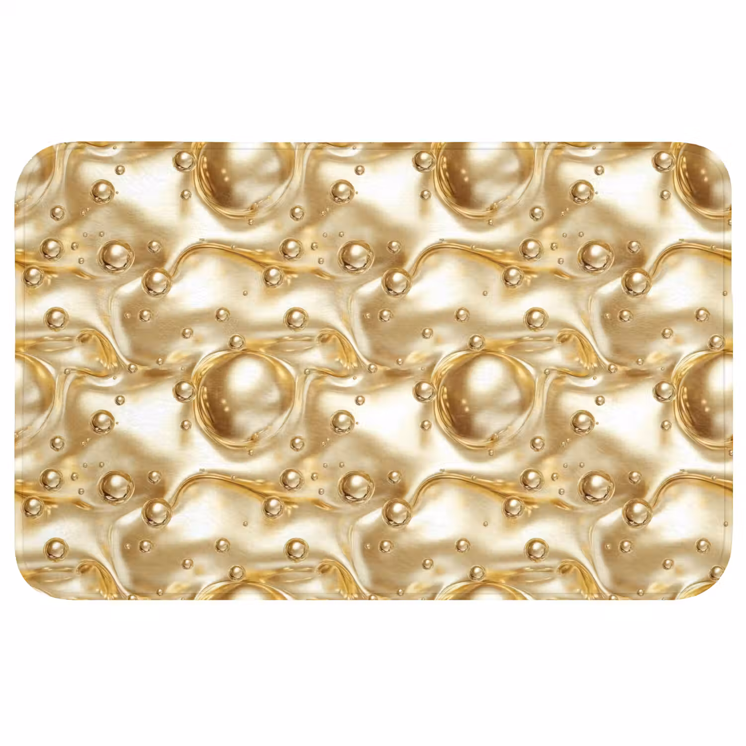 Vloeibaar - Druppels - Goud Badmat middel 997 -3d
